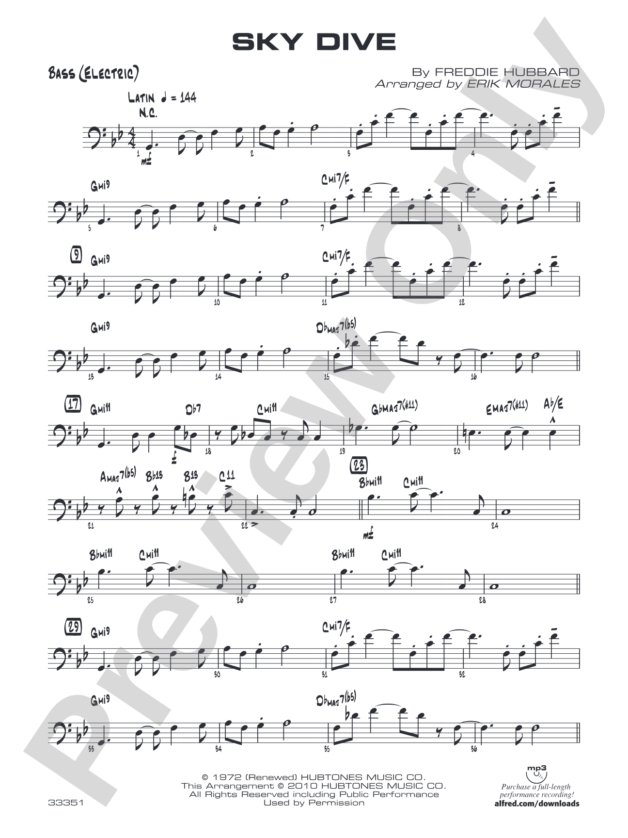 Sky Dive: Electric Bass