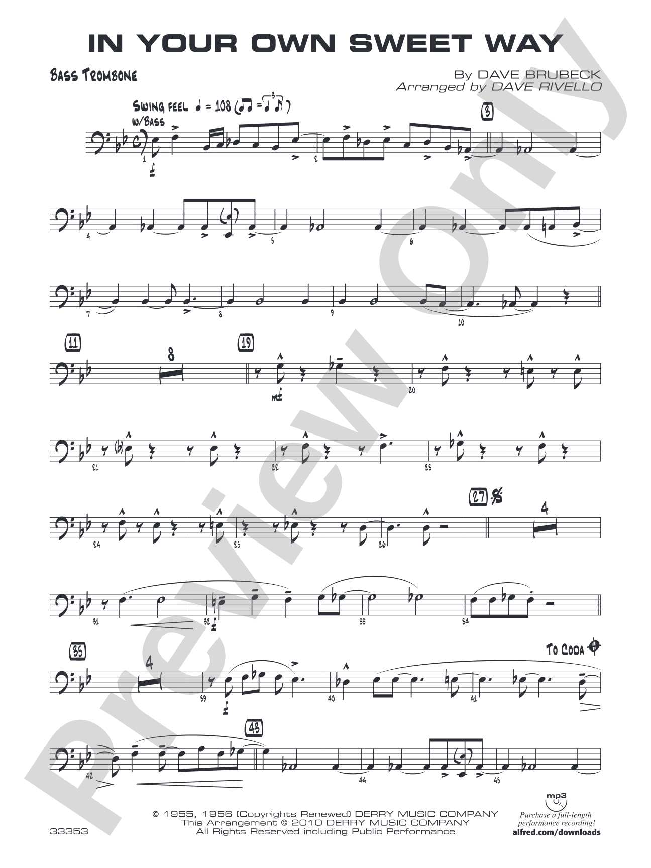 In Your Own Sweet Way: Bass Trombone