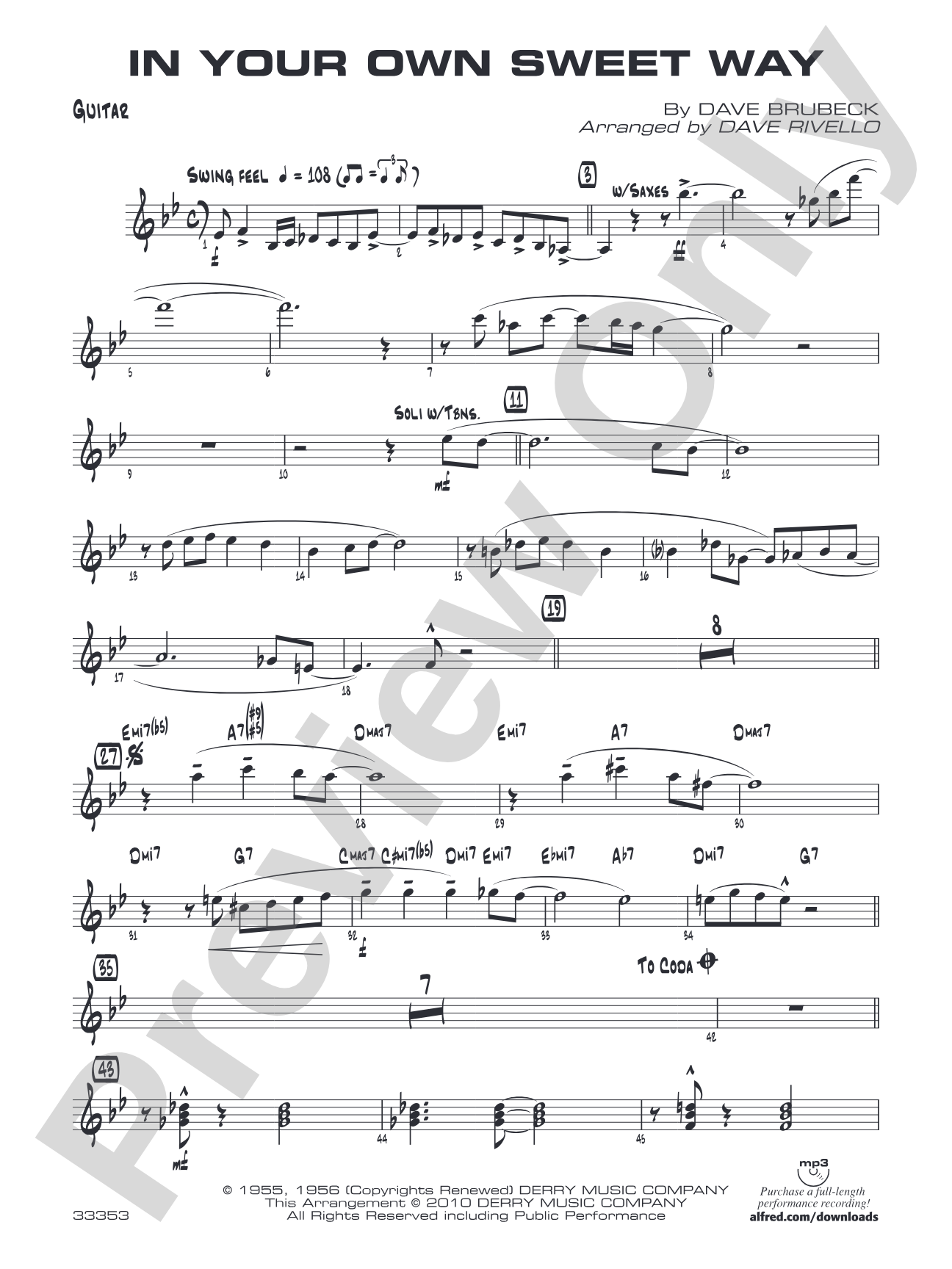 In Your Own Sweet Way: Guitar