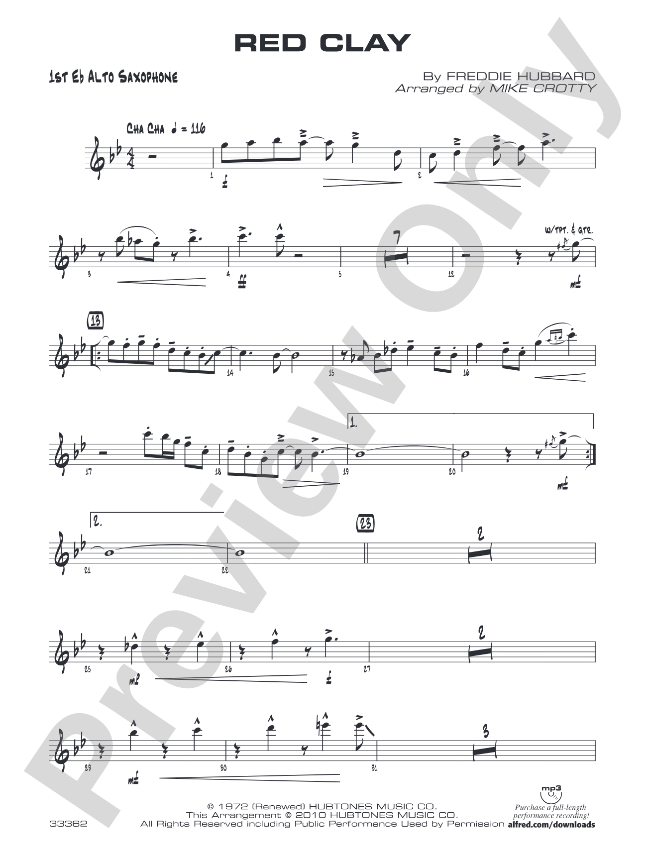 Red Clay: E-flat Alto Saxophone