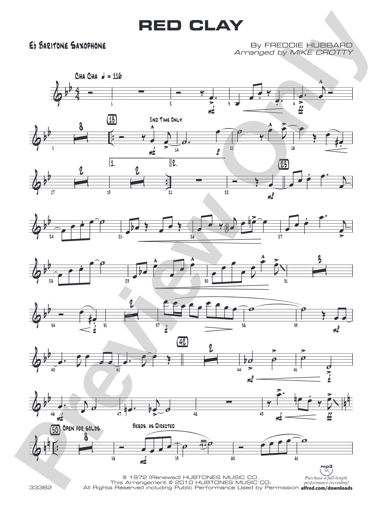 Red Clay: E-flat Baritone Saxophone