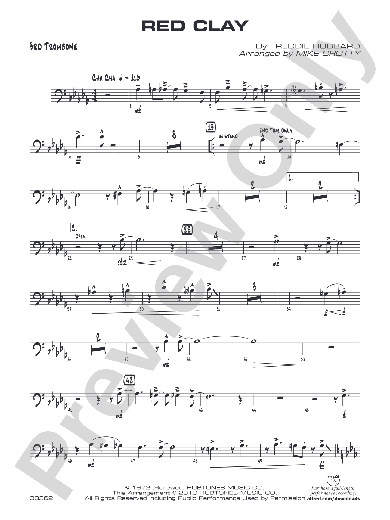 Red Clay: 3rd Trombone