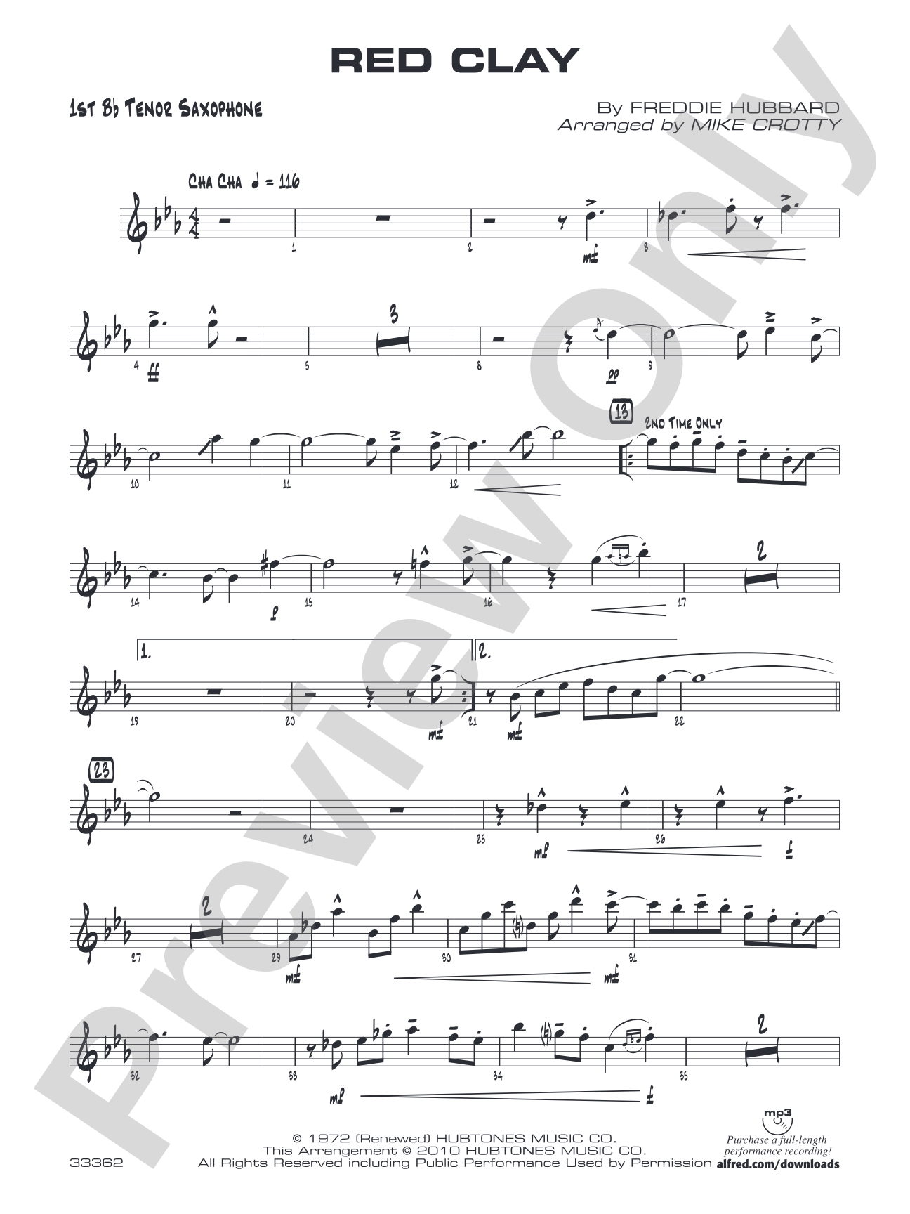 Red Clay: B-flat Tenor Saxophone