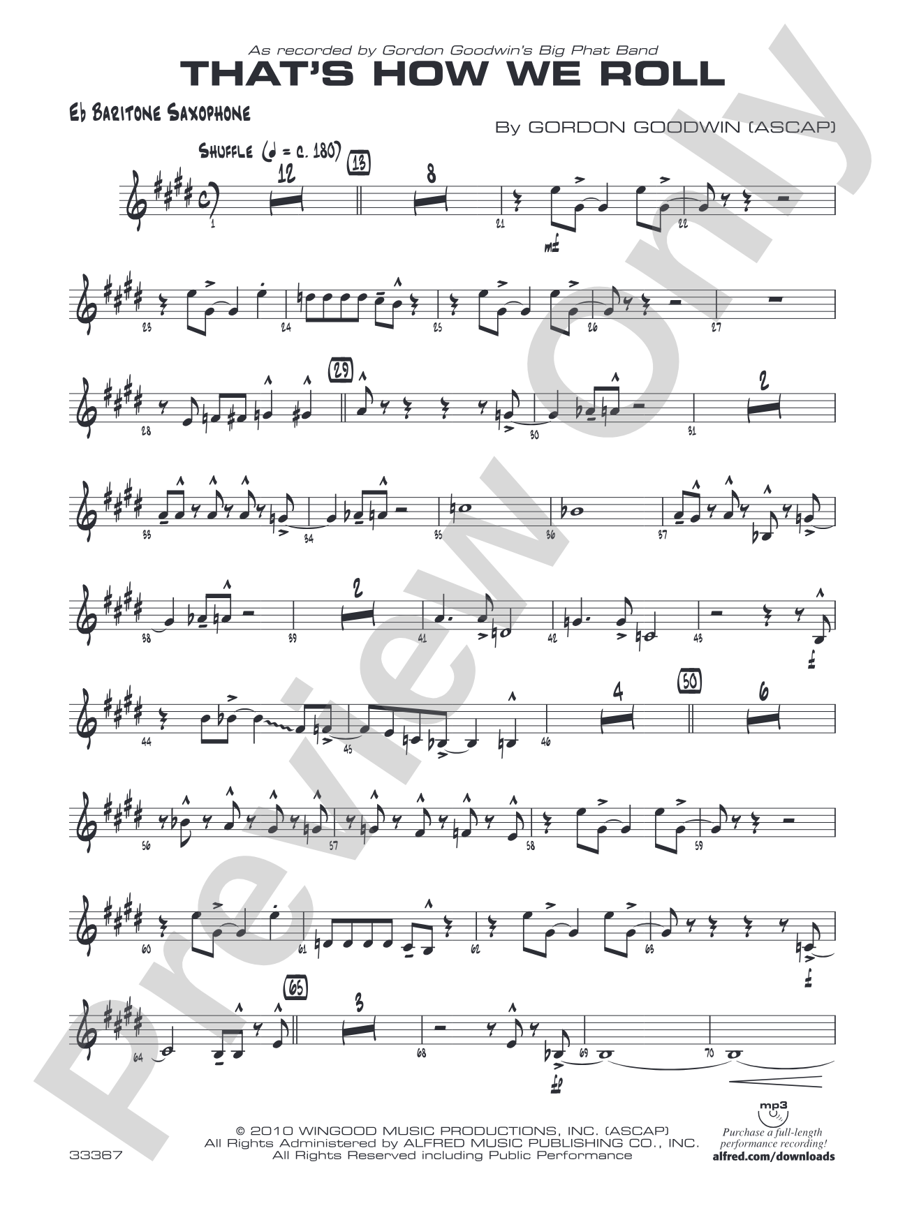 That's How We Roll: E-flat Baritone Saxophone