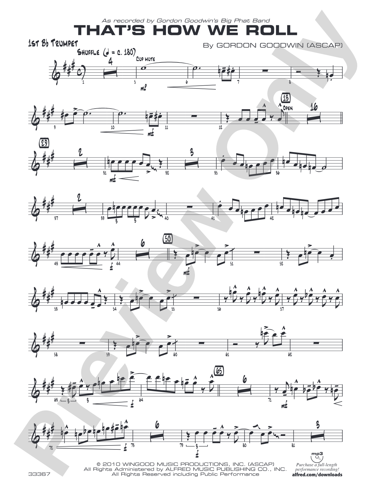 That's How We Roll: 1st B-flat Trumpet