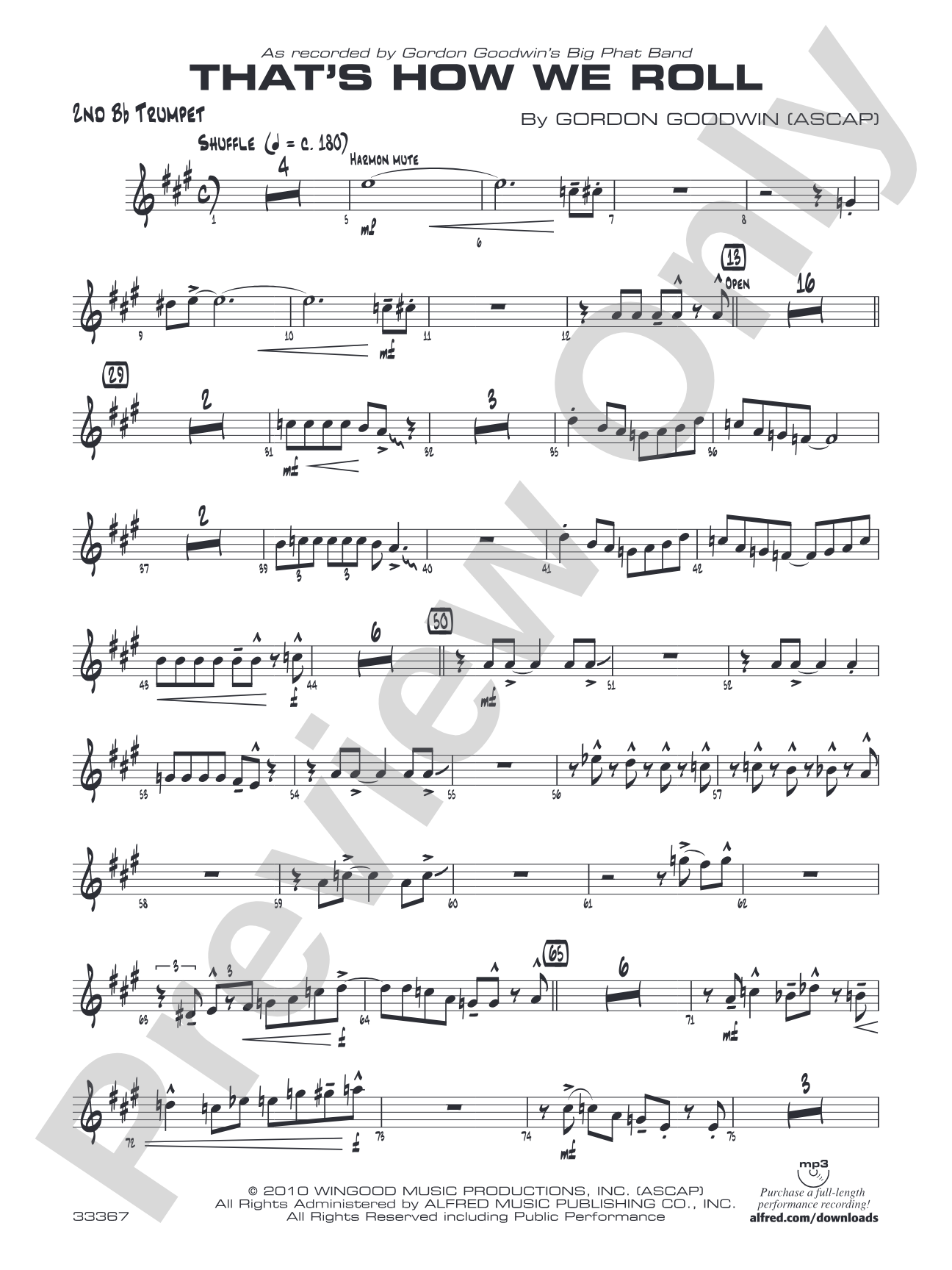 That's How We Roll: 2nd B-flat Trumpet