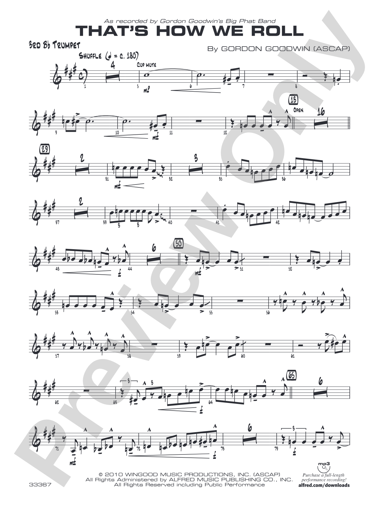 That's How We Roll: 3rd B-flat Trumpet