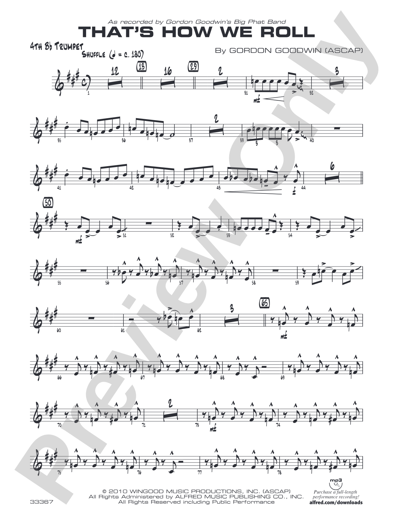 That's How We Roll: 4th B-flat Trumpet