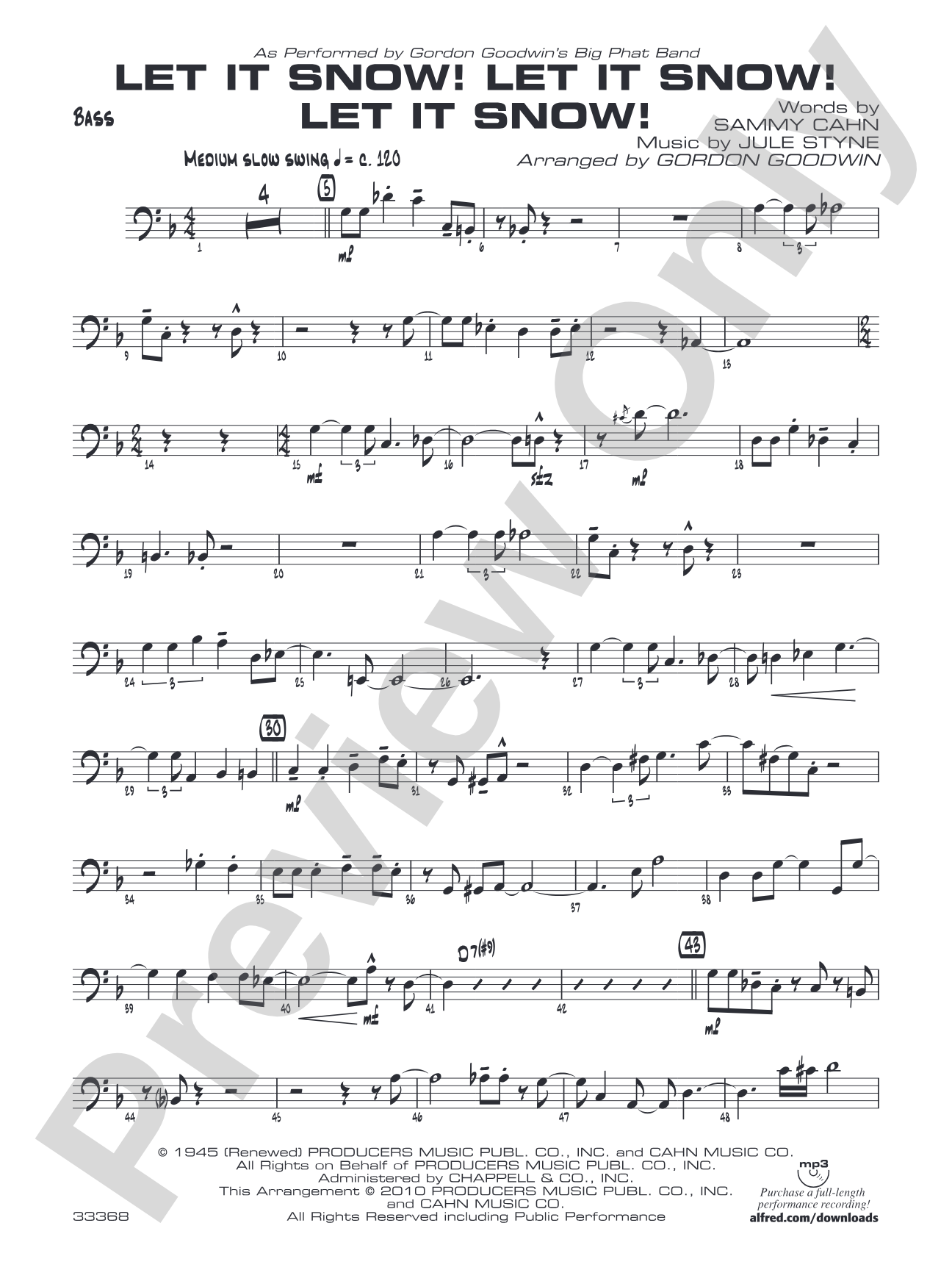 Let It Snow! Let It Snow! Let It Snow!: String Bass