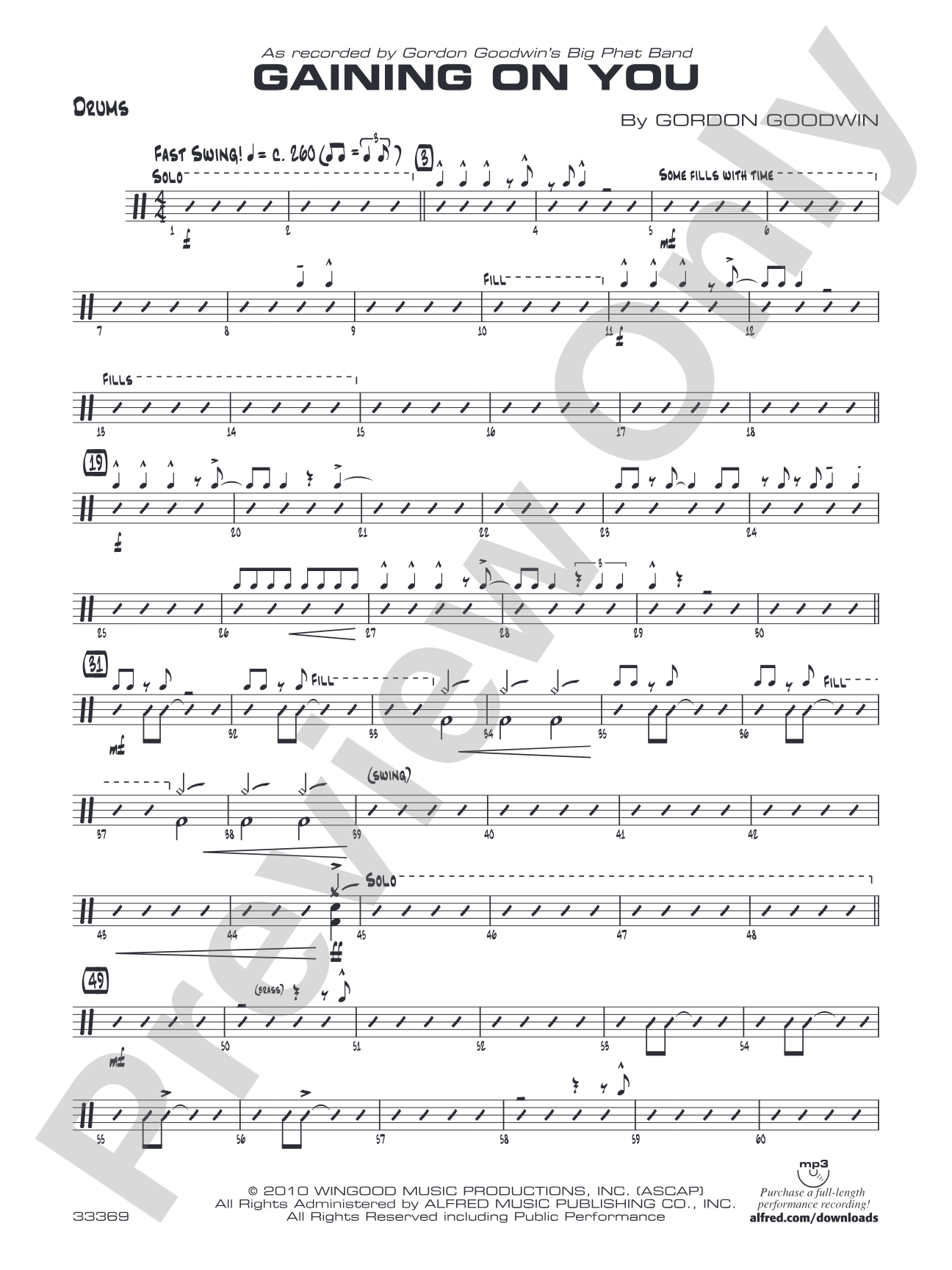 Gaining On You: Drums