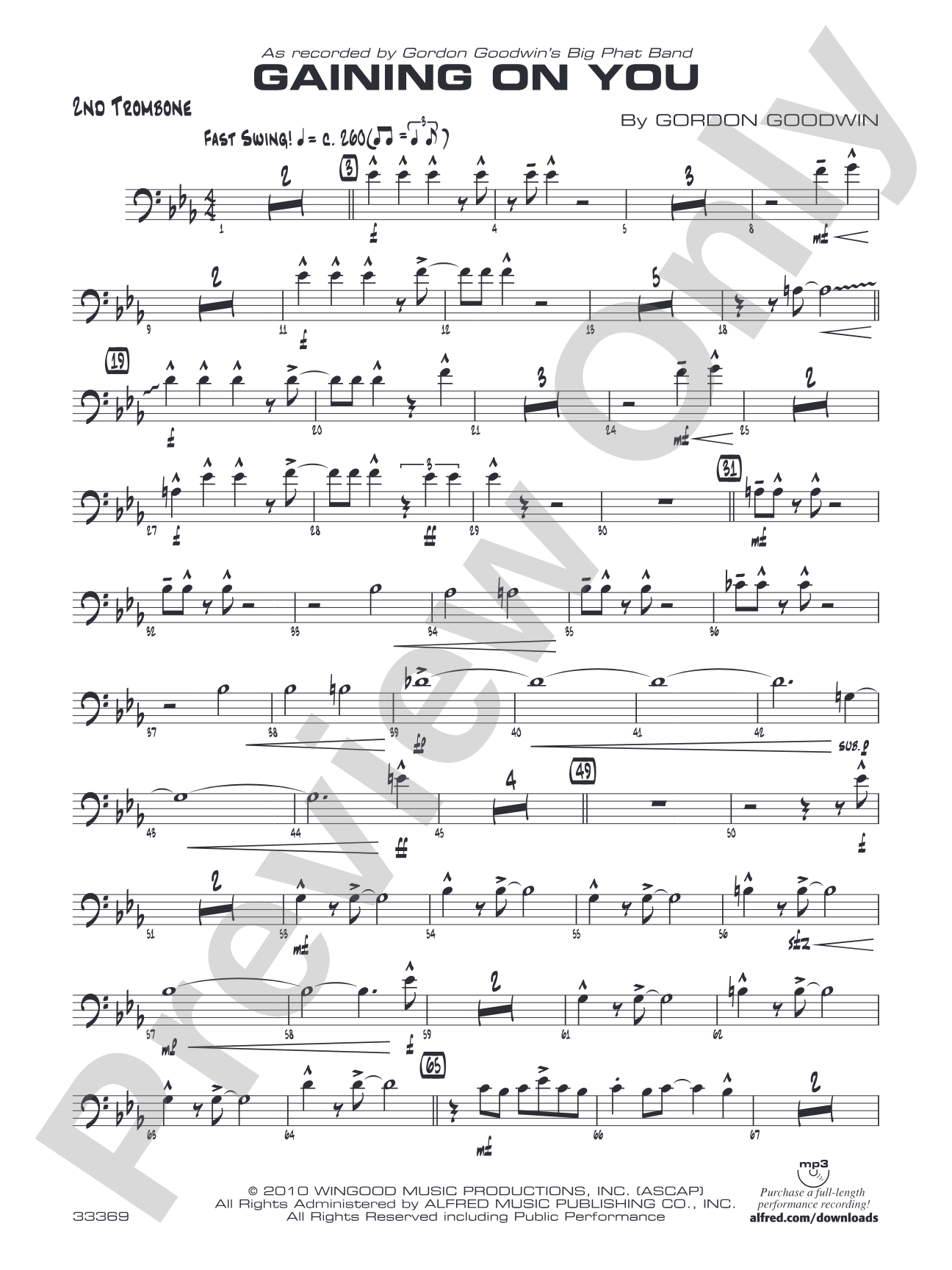 Gaining On You: 2nd Trombone