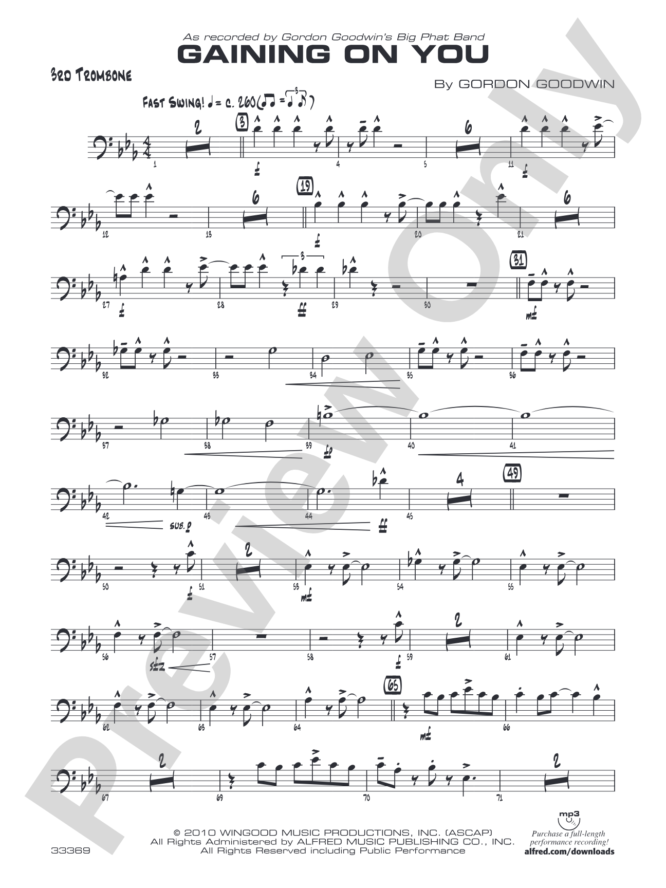Gaining On You: 3rd Trombone