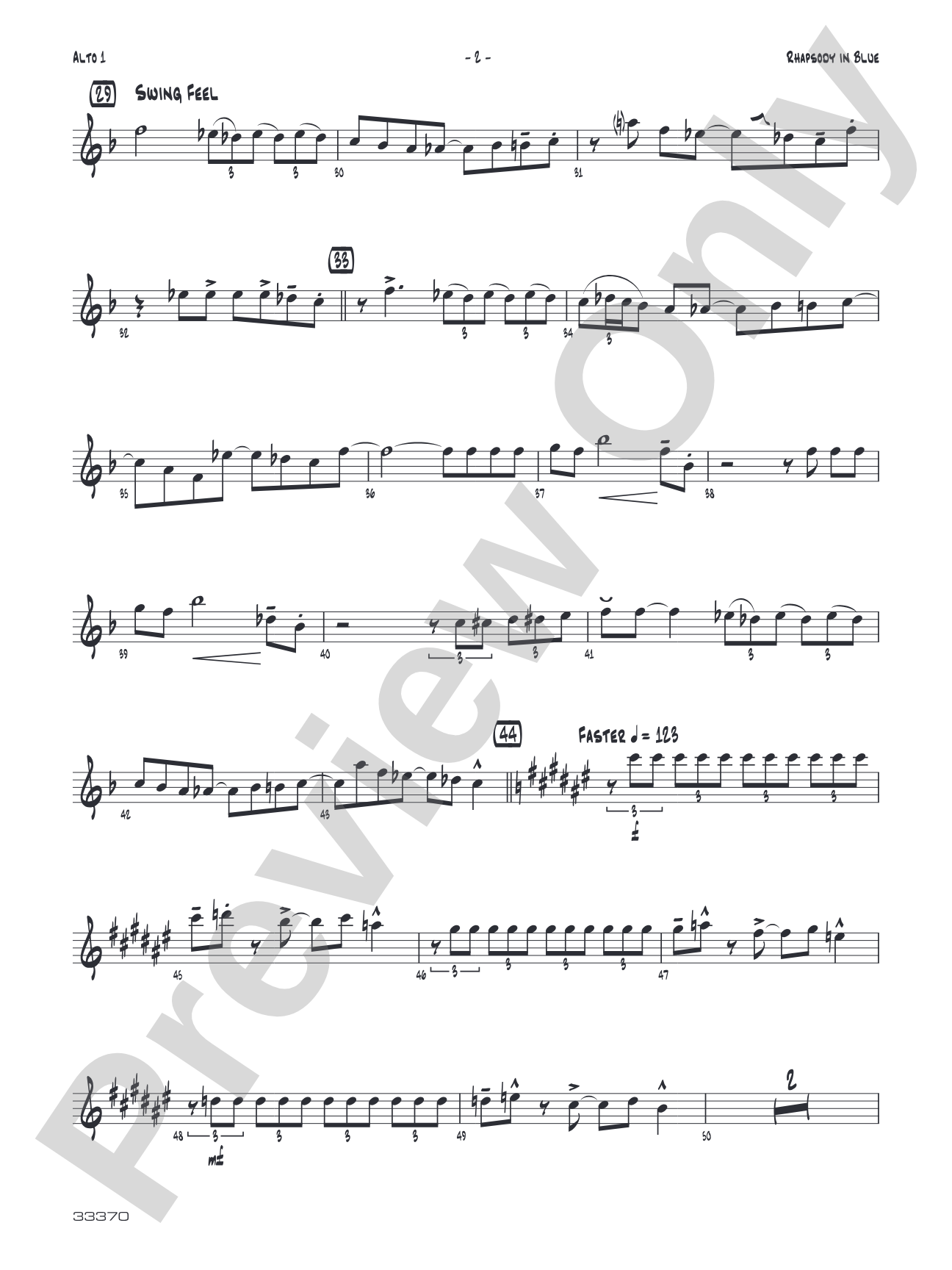 Rhapsody in Blue: E-flat Alto Saxophone