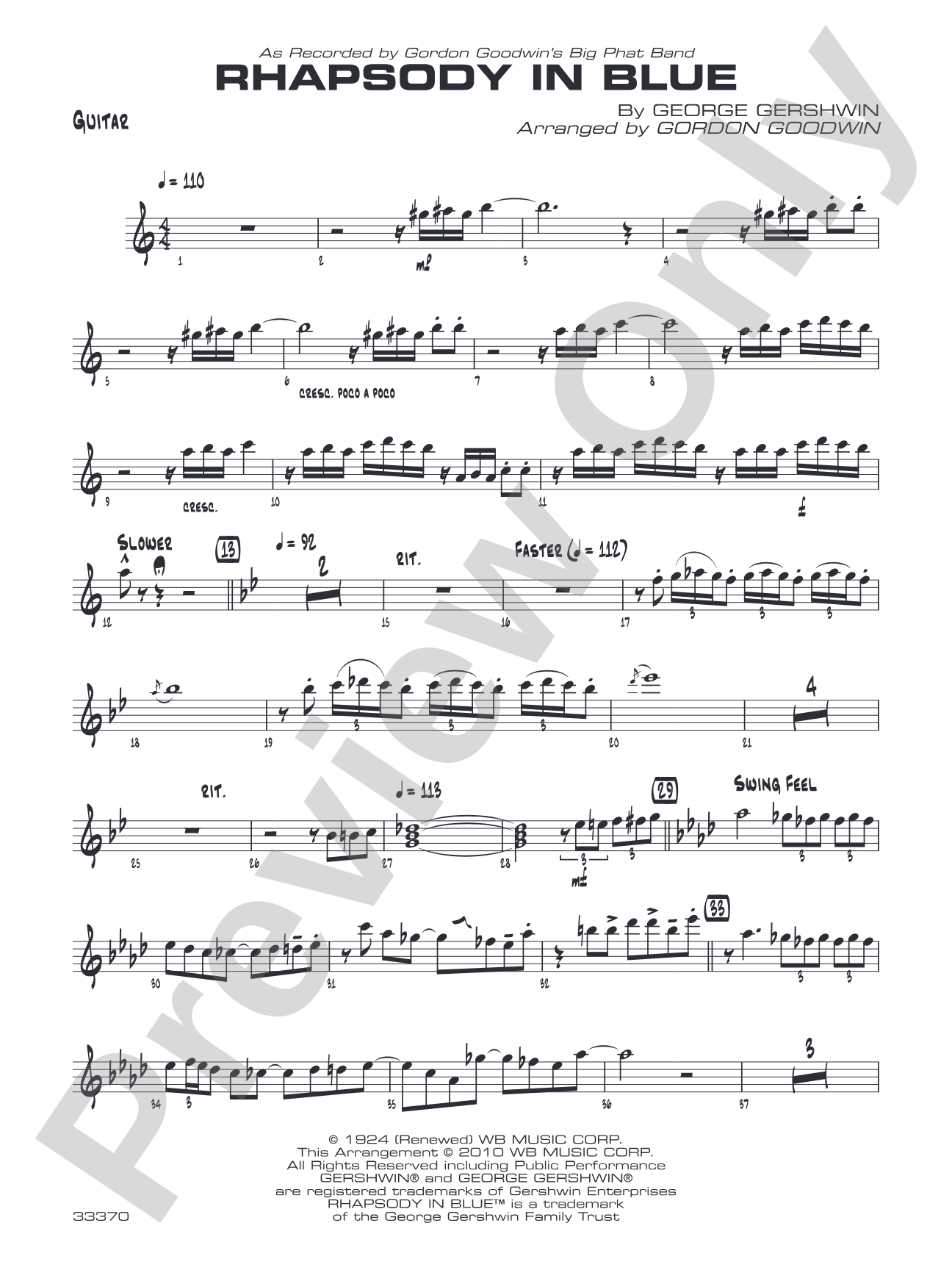 Rhapsody in Blue: Guitar
