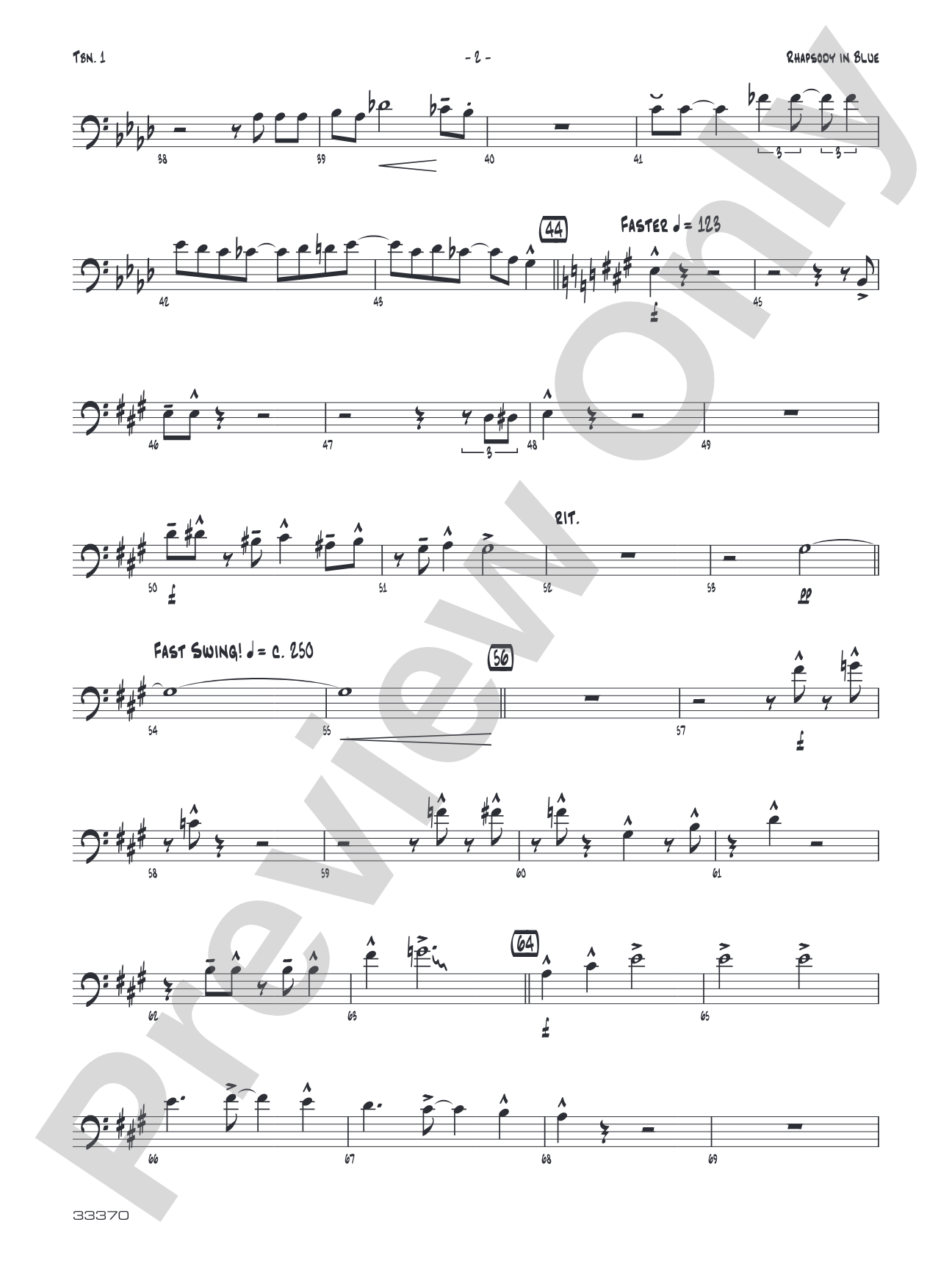 Rhapsody in Blue: 1st Trombone