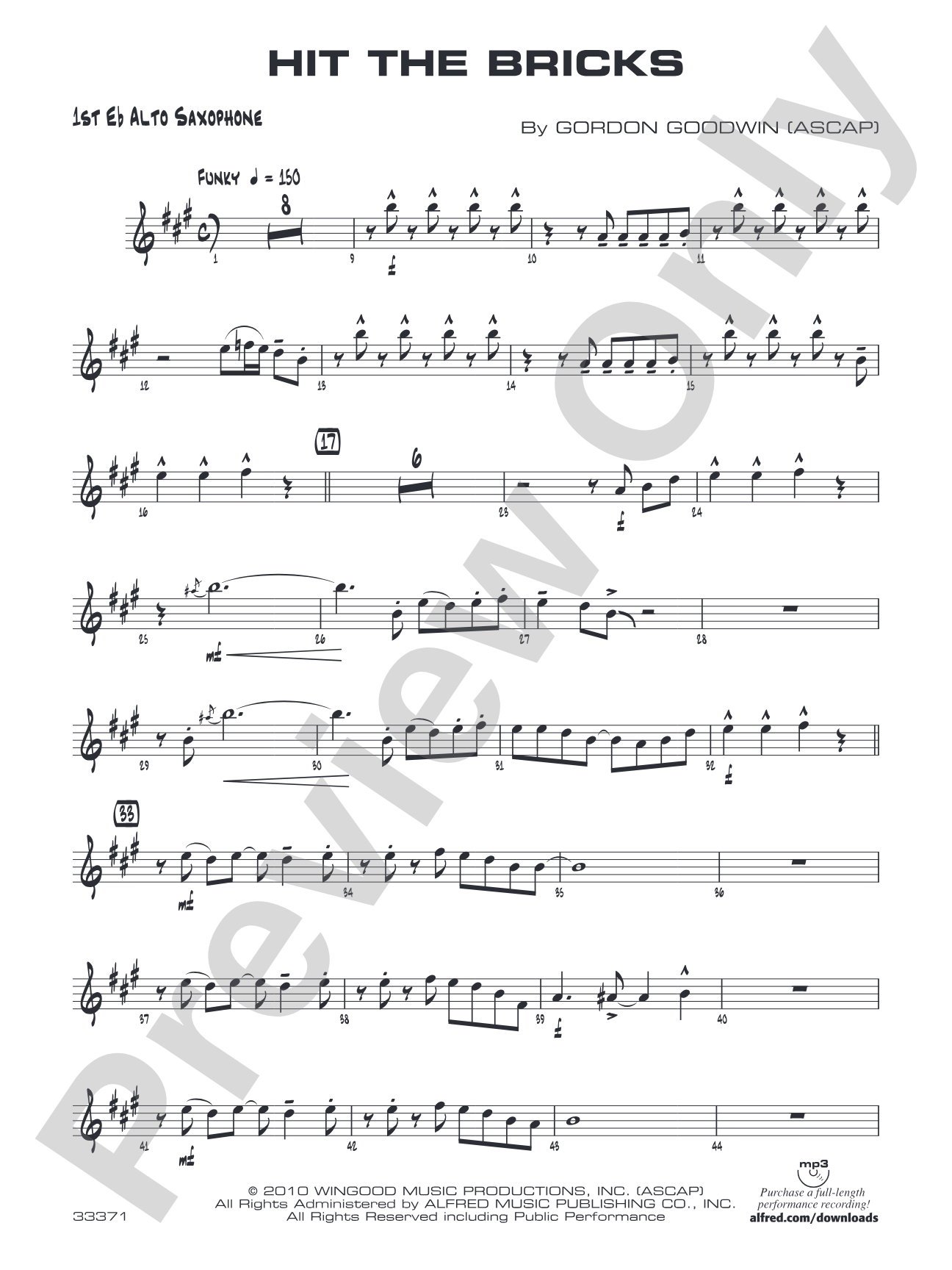 Hit the Bricks: E-flat Alto Saxophone