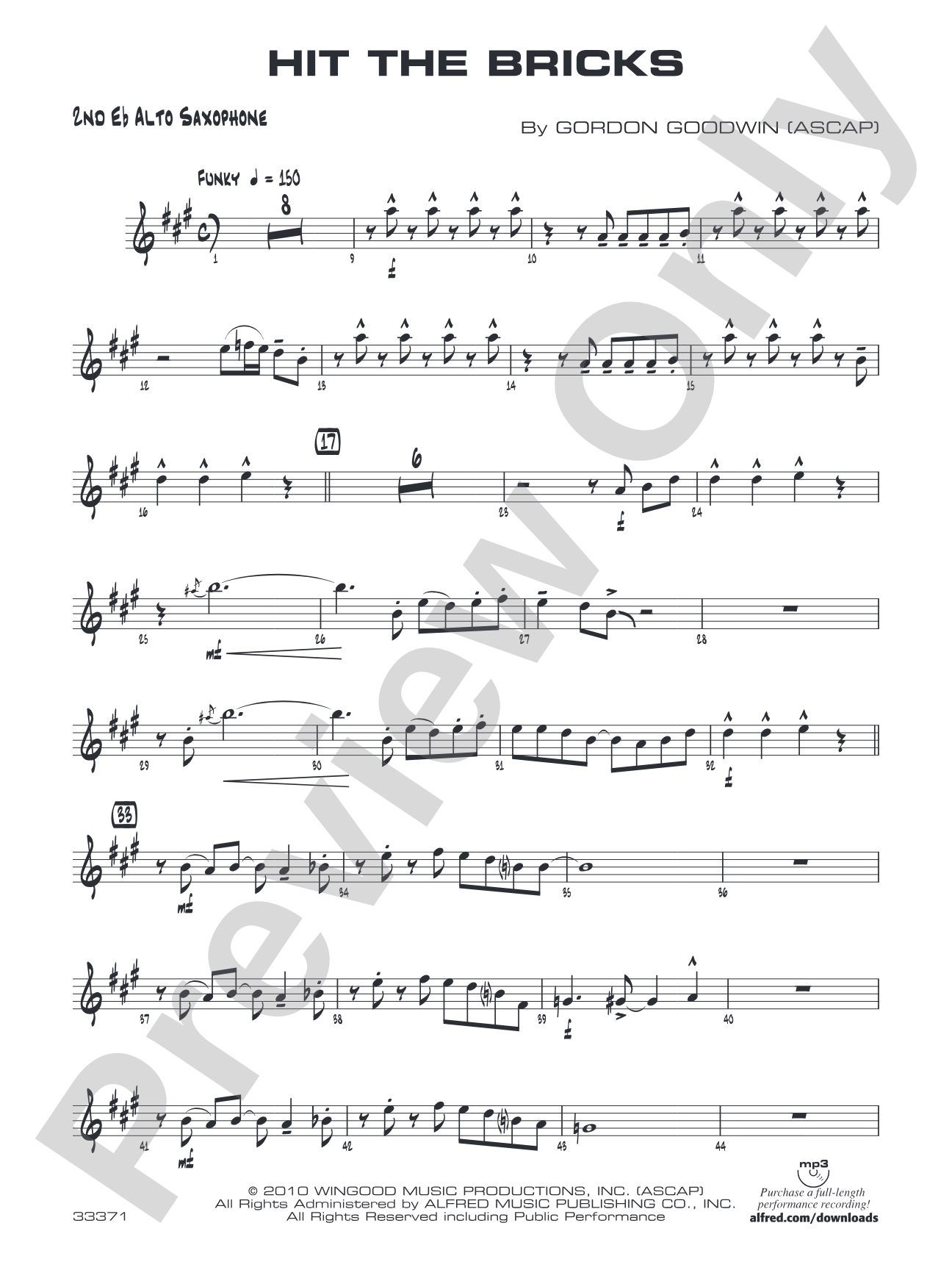 Hit the Bricks: 2nd E-flat Alto Saxophone