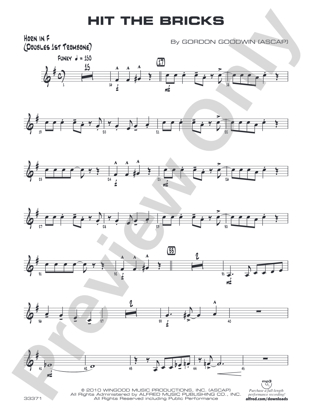 Hit the Bricks: 1st F Horn