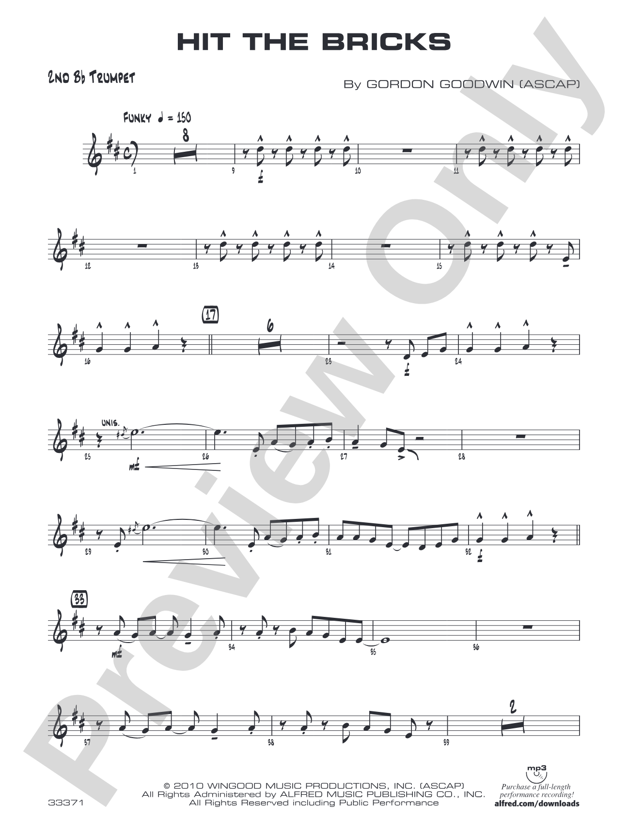 Hit the Bricks: 2nd B-flat Trumpet