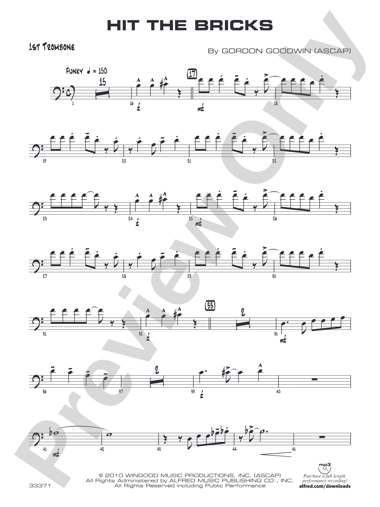 Hit the Bricks: 1st Trombone
