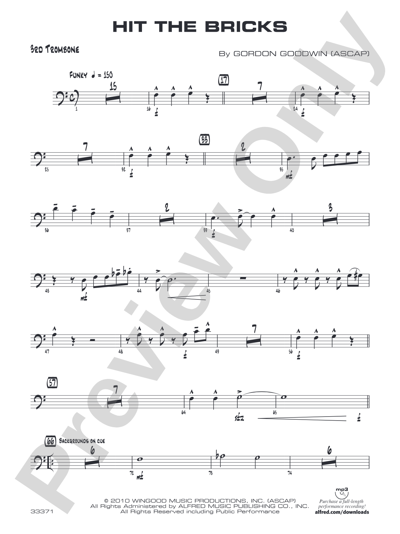 Hit the Bricks: 3rd Trombone