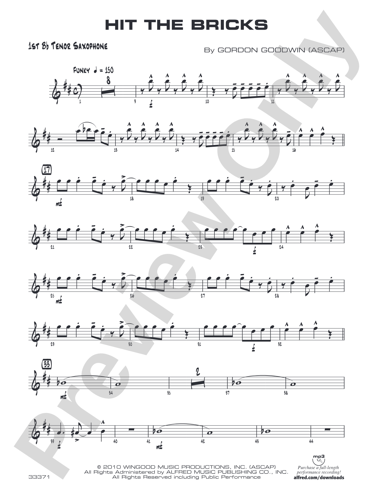 Hit the Bricks: B-flat Tenor Saxophone
