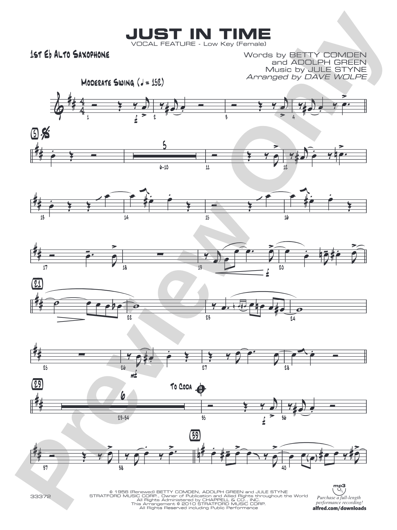 Just in Time: E-flat Alto Saxophone