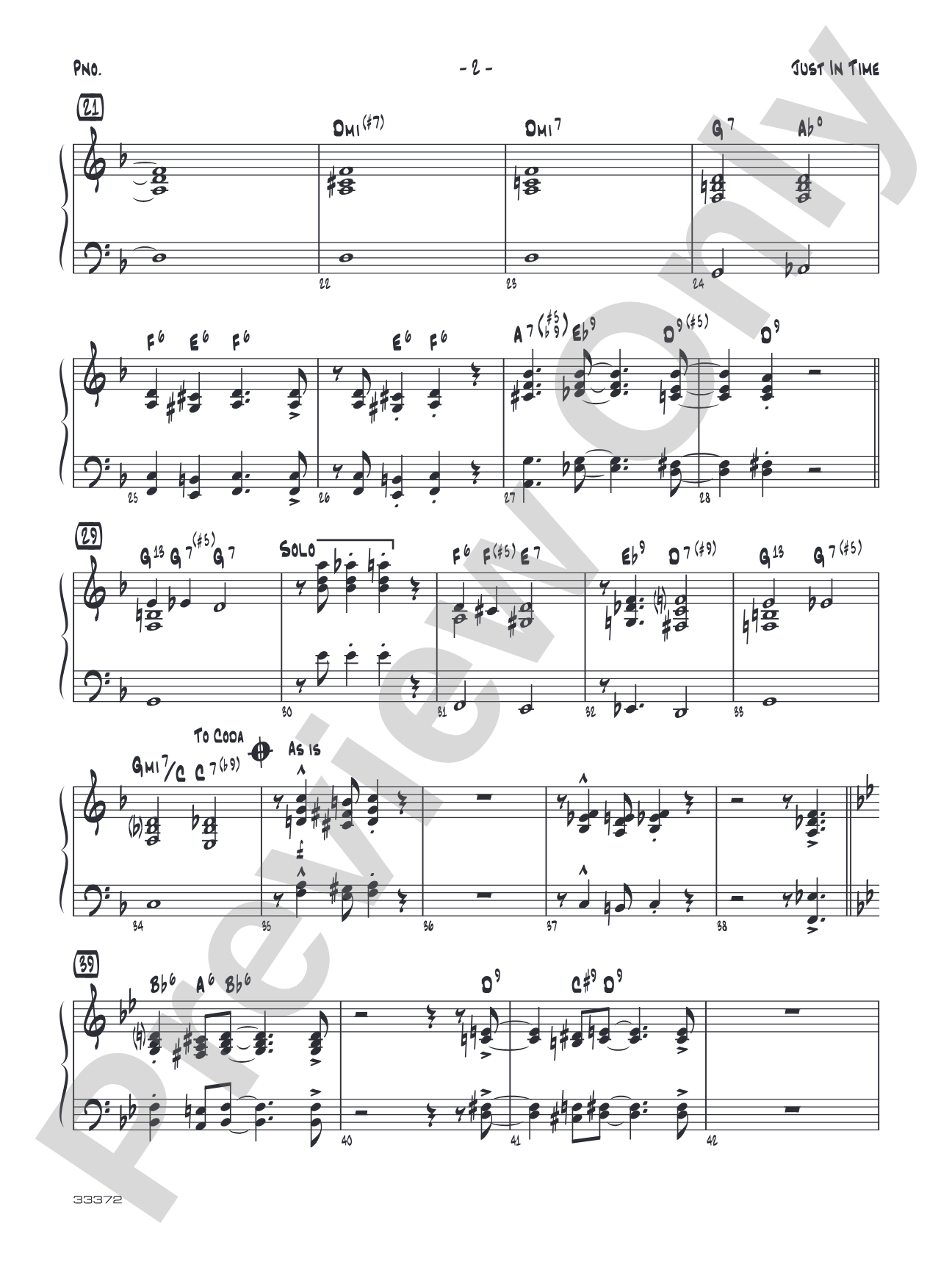 Just in Time: Piano Accompaniment