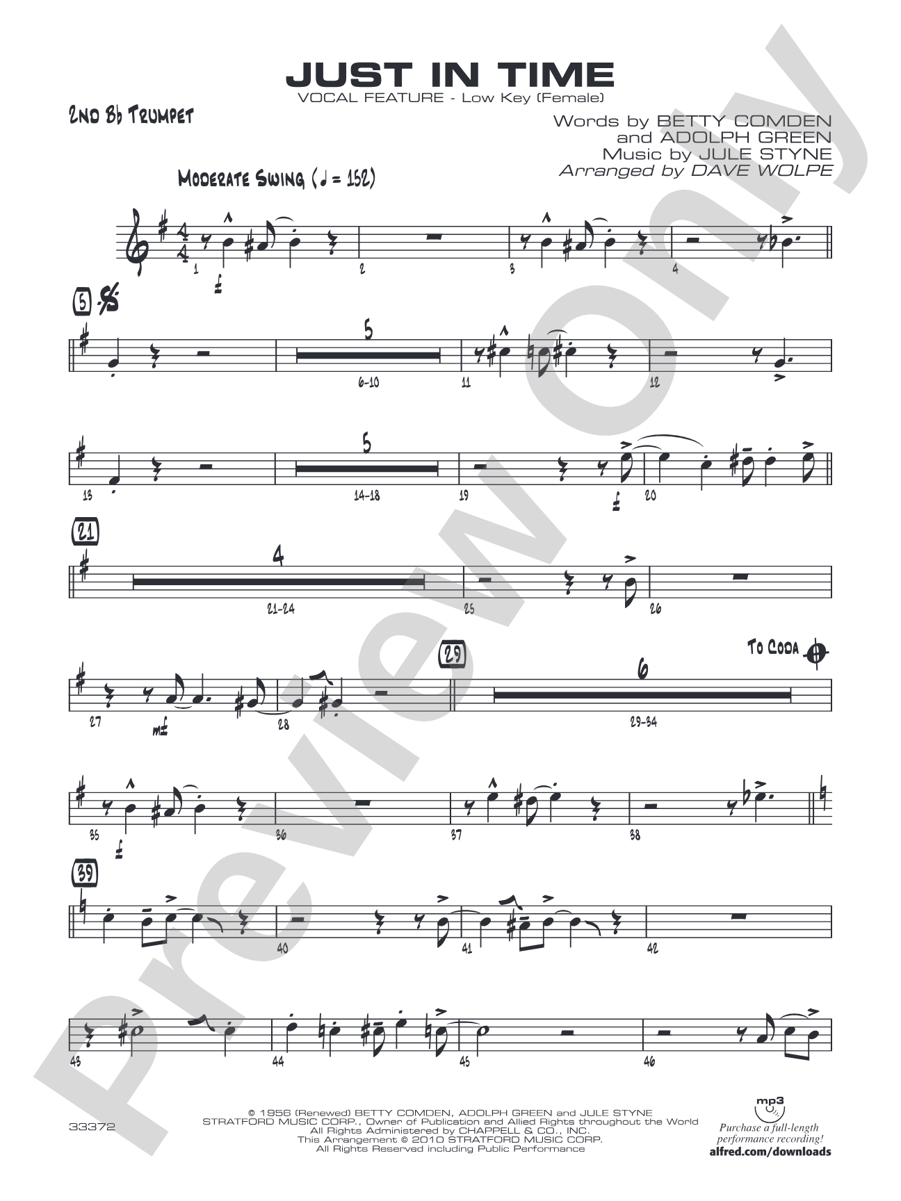 Just in Time: 2nd B-flat Trumpet