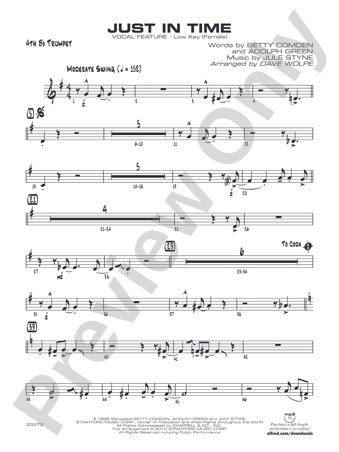 Just in Time: 4th B-flat Trumpet