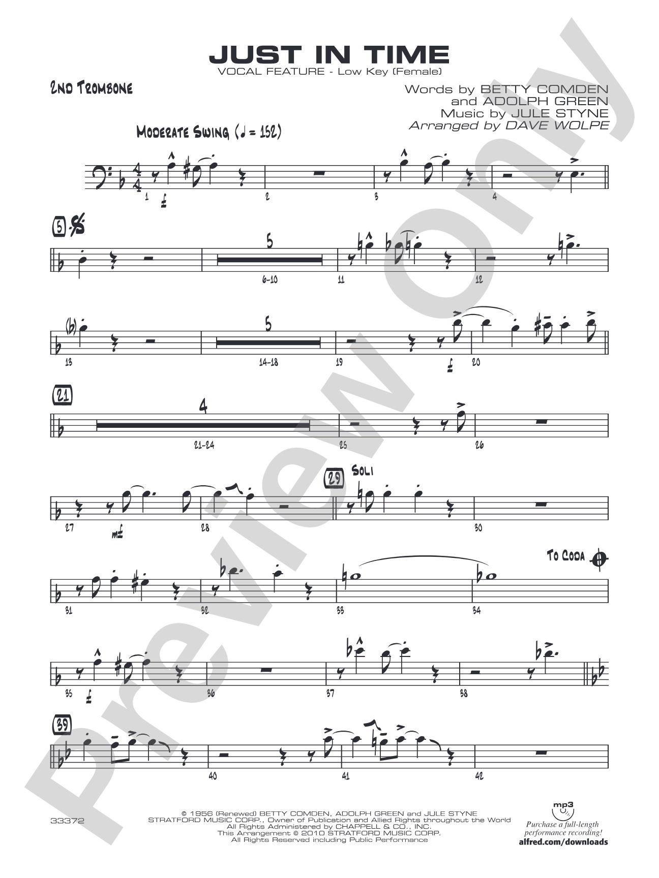 Just in Time: 2nd Trombone