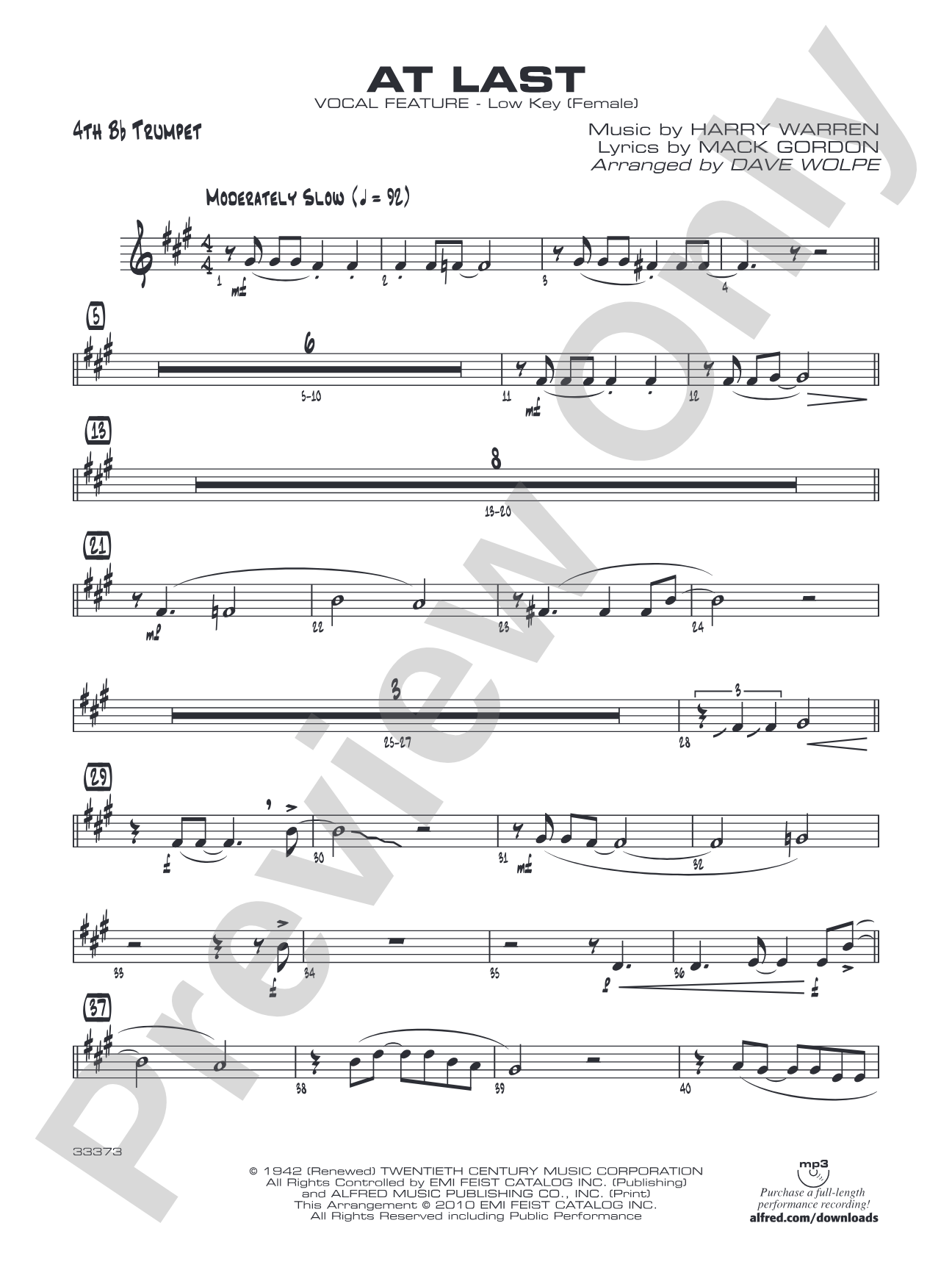 At Last: 4th B-flat Trumpet
