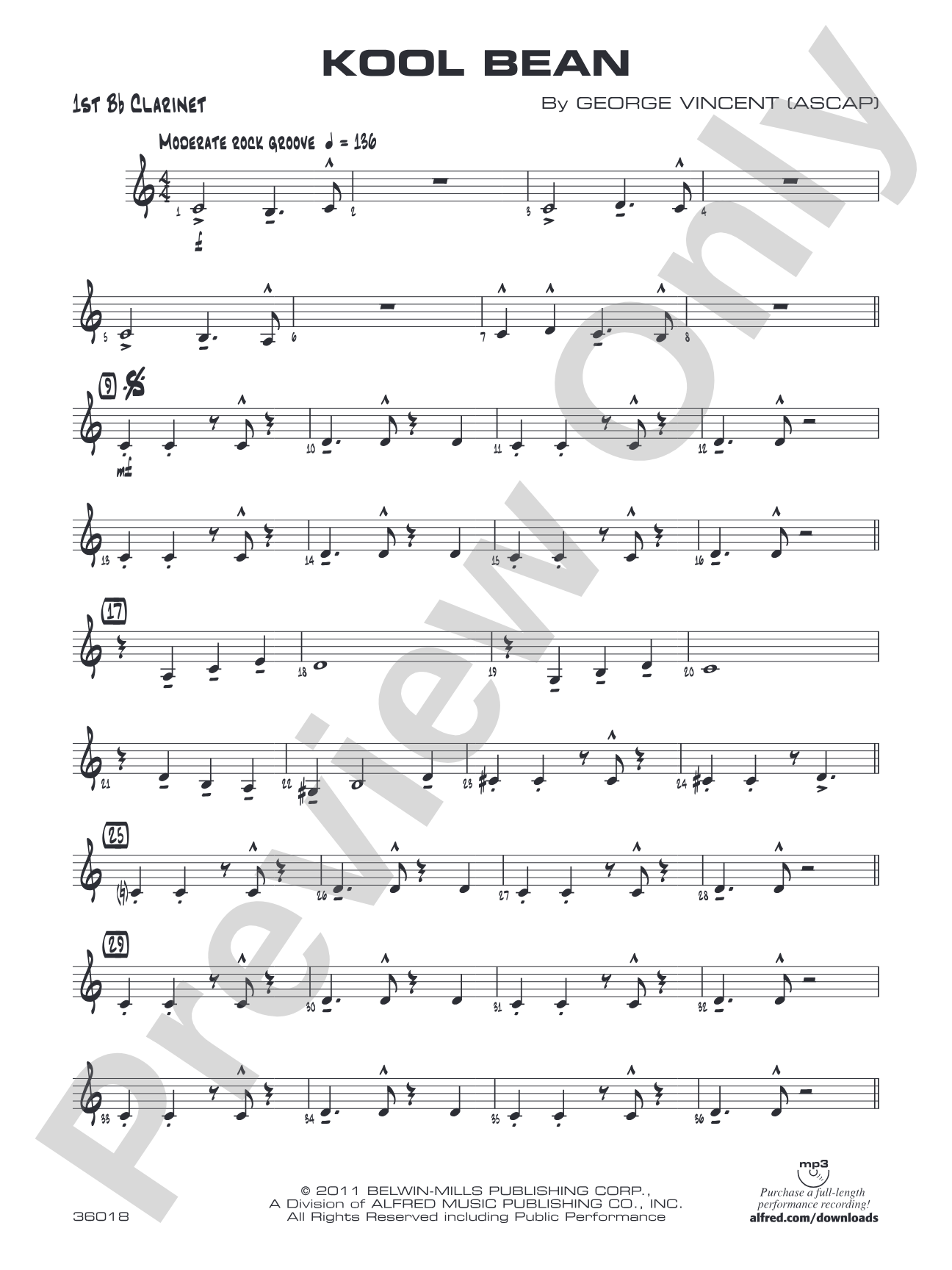Kool Bean: 1st B-flat Clarinet