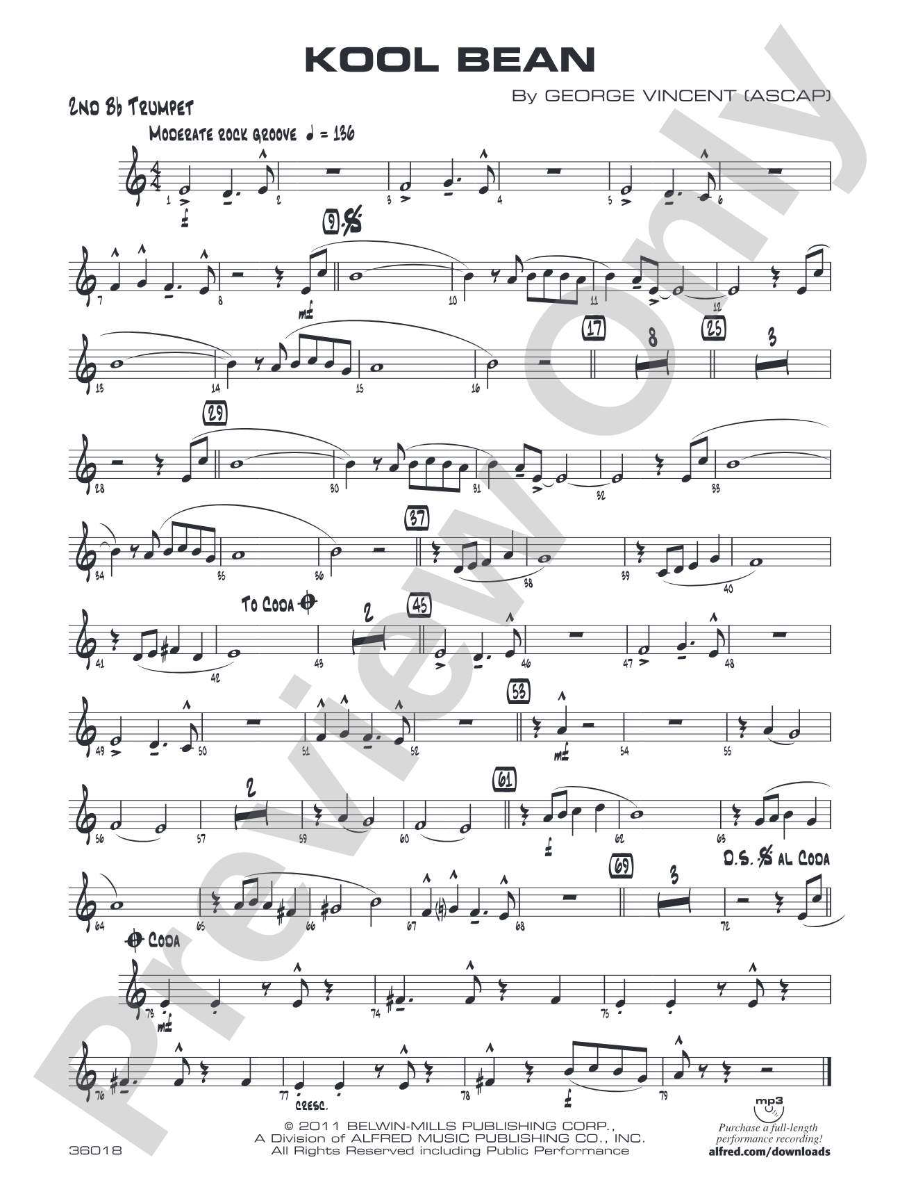 Kool Bean: 2nd B-flat Trumpet