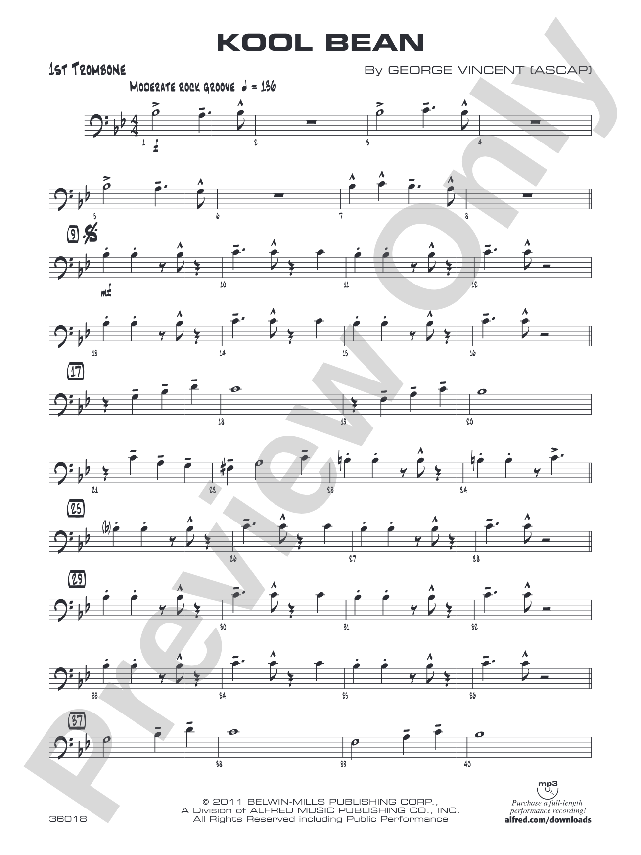 Kool Bean: 1st Trombone