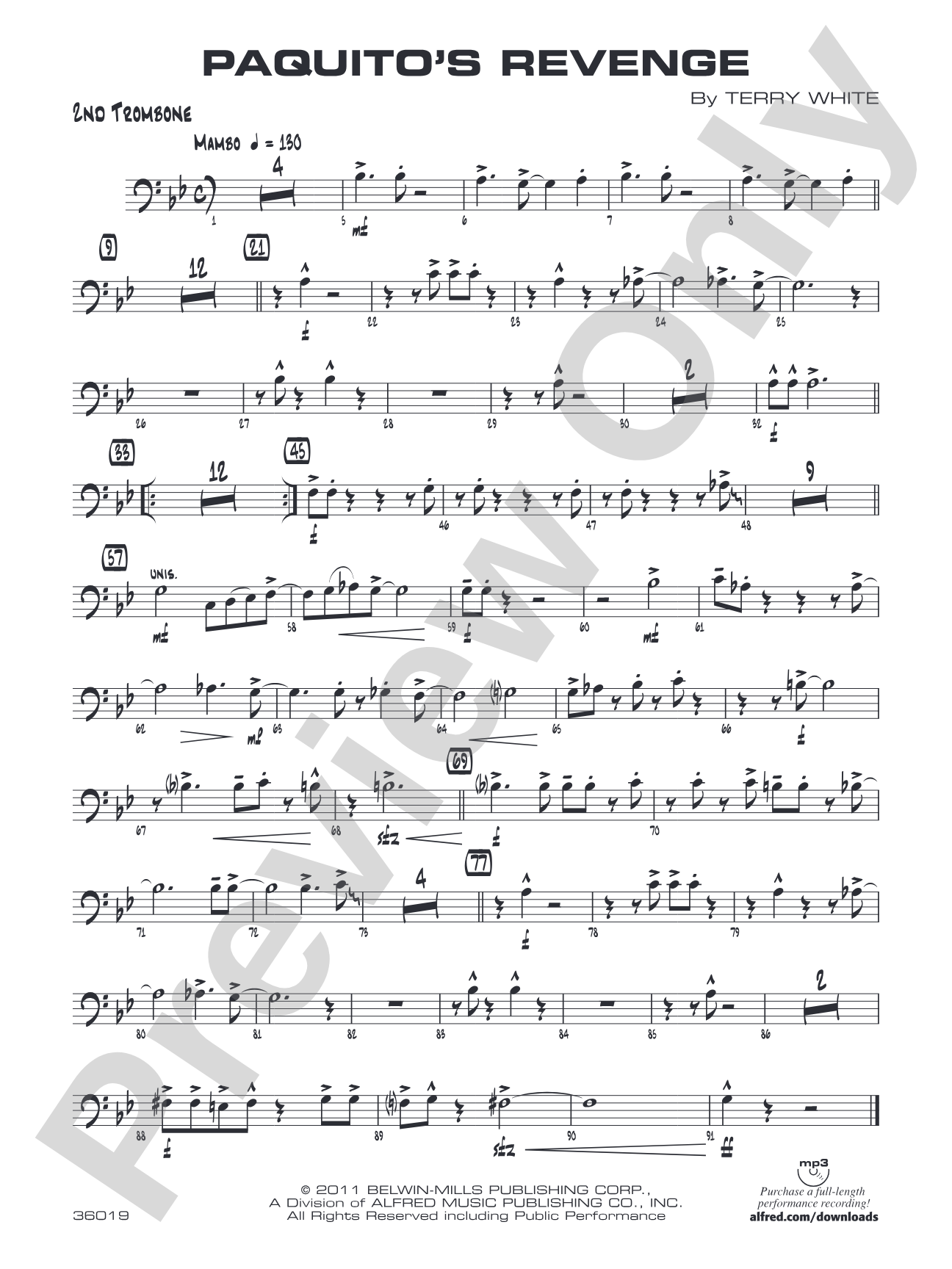 Paquito's Revenge: 2nd Trombone