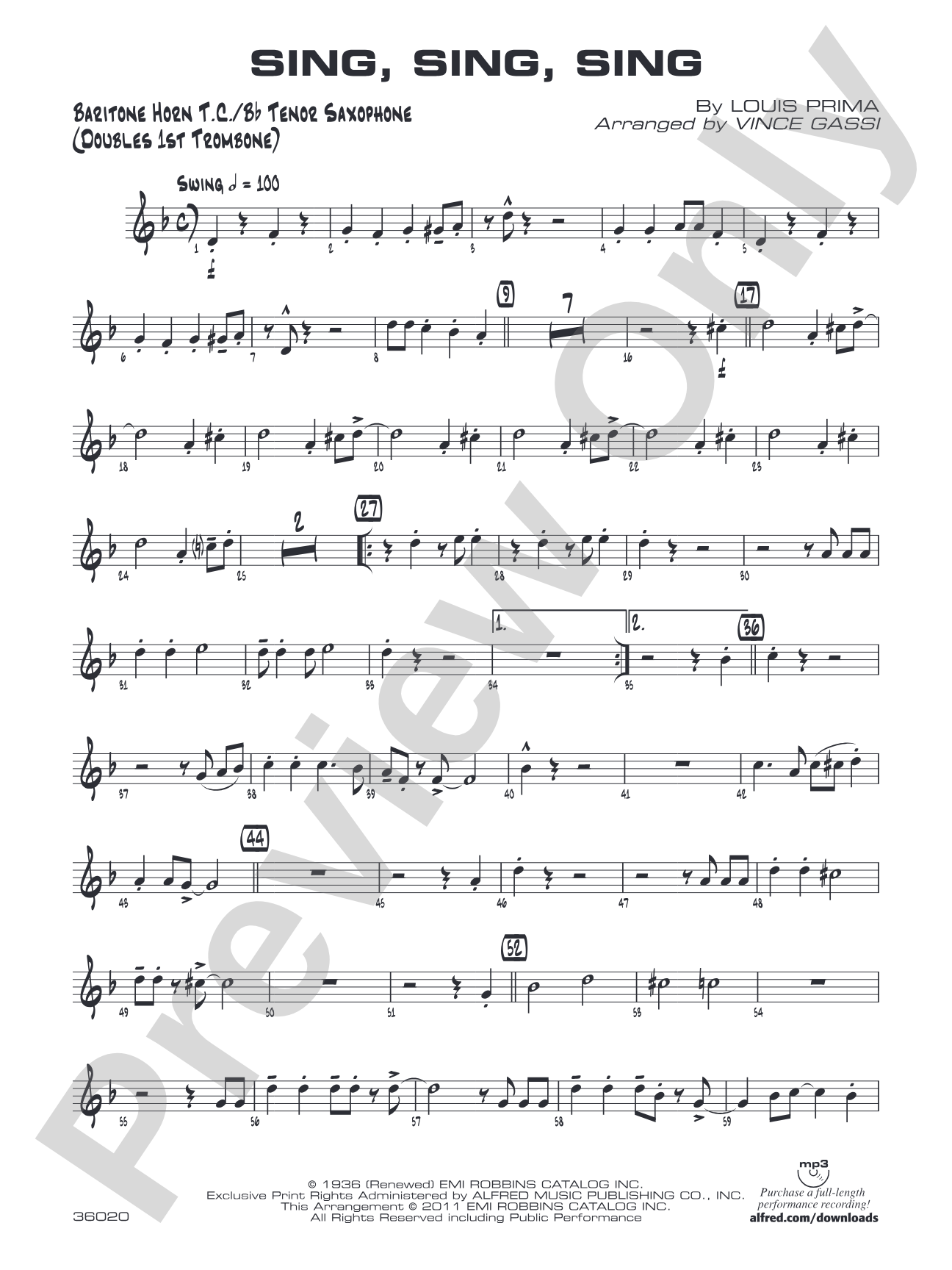 Sing, Sing, Sing: Baritone T.C.