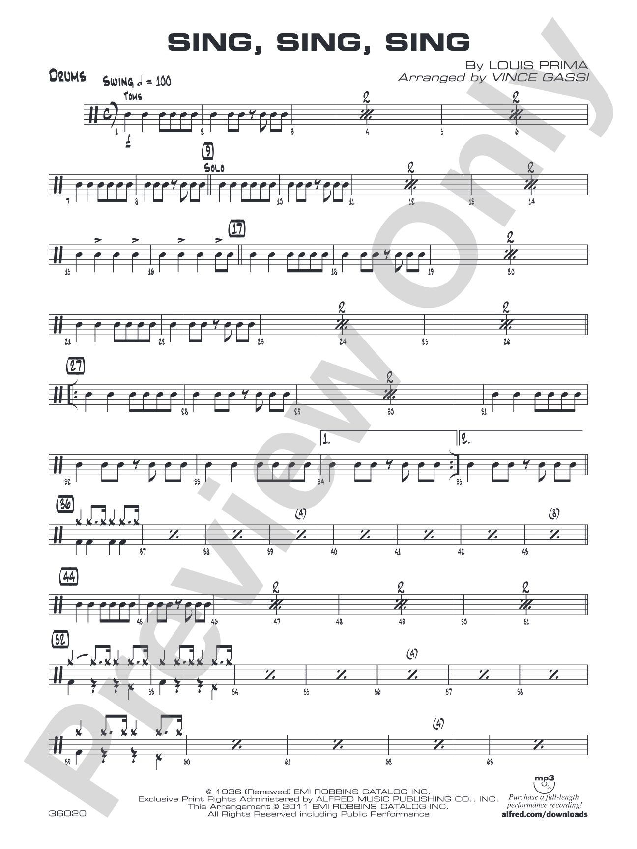 Sing, Sing, Sing: Drums