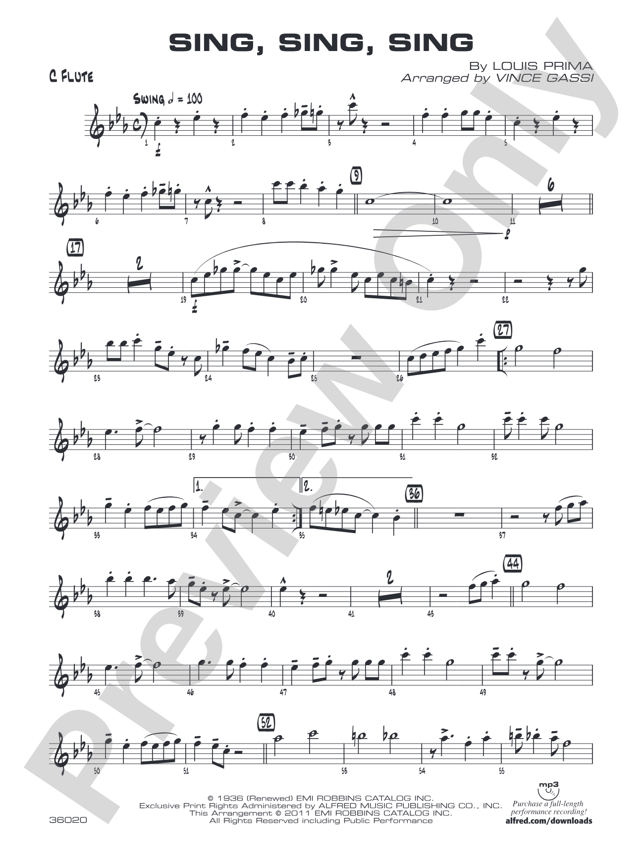 Sing, Sing, Sing: Flute