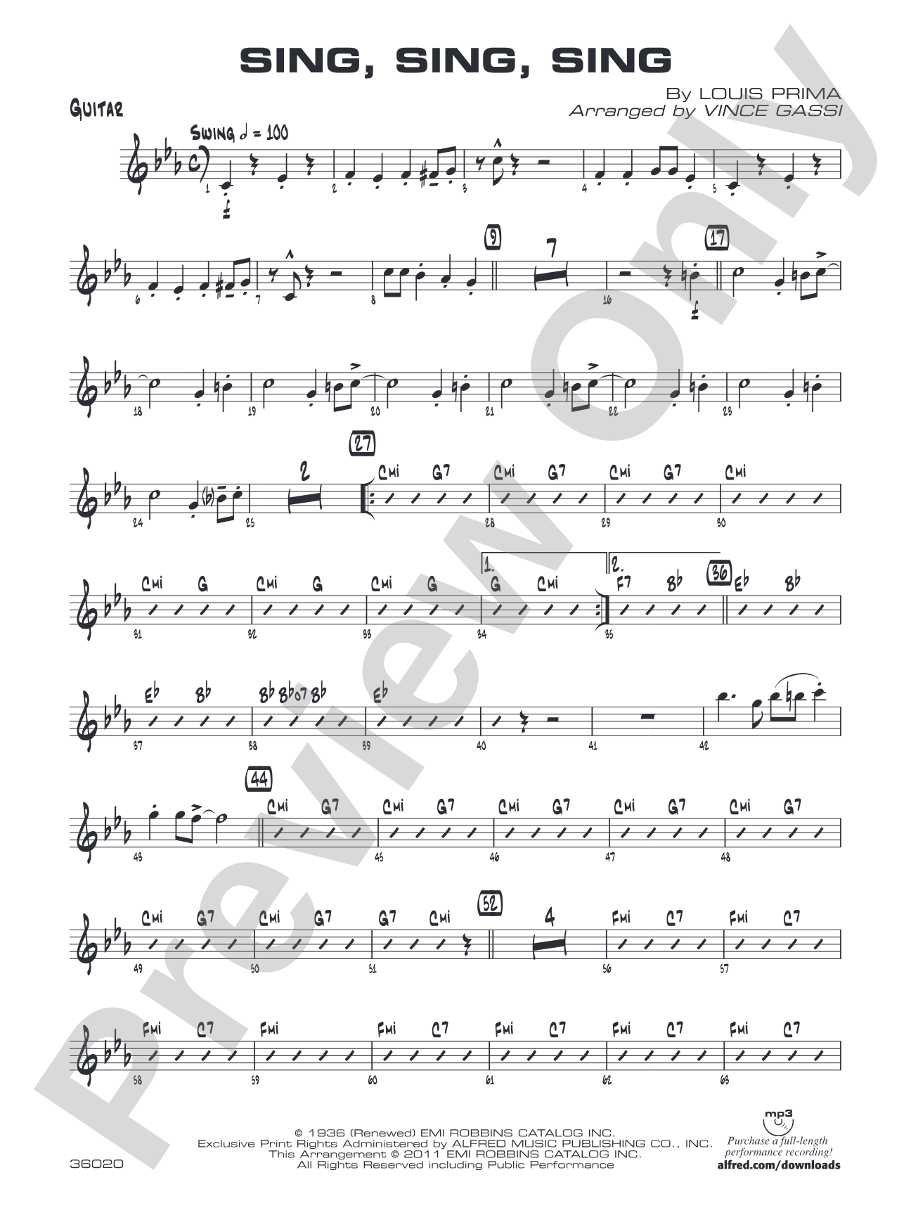 Sing, Sing, Sing: Guitar