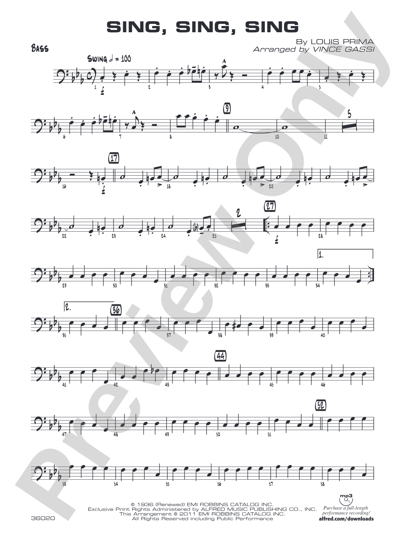 Sing, Sing, Sing: String Bass