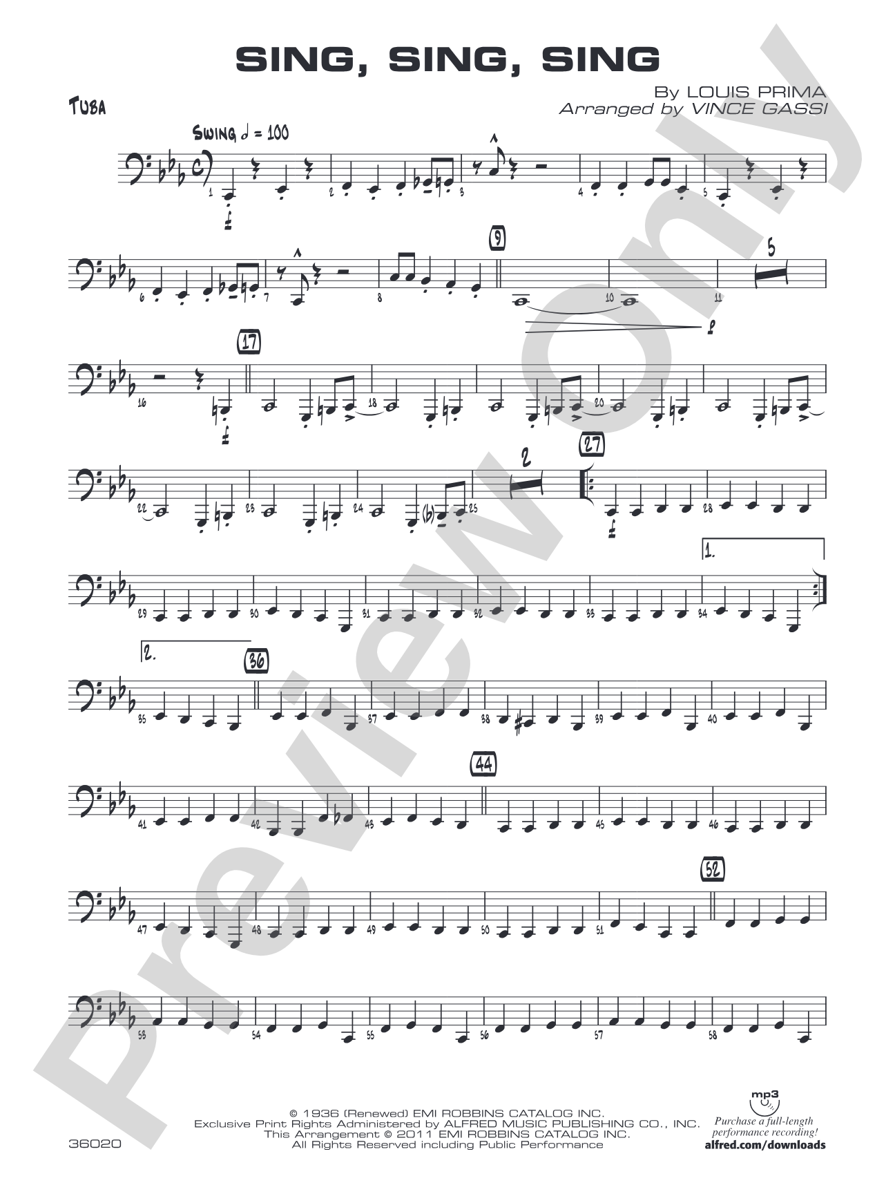 Sing, Sing, Sing: Tuba