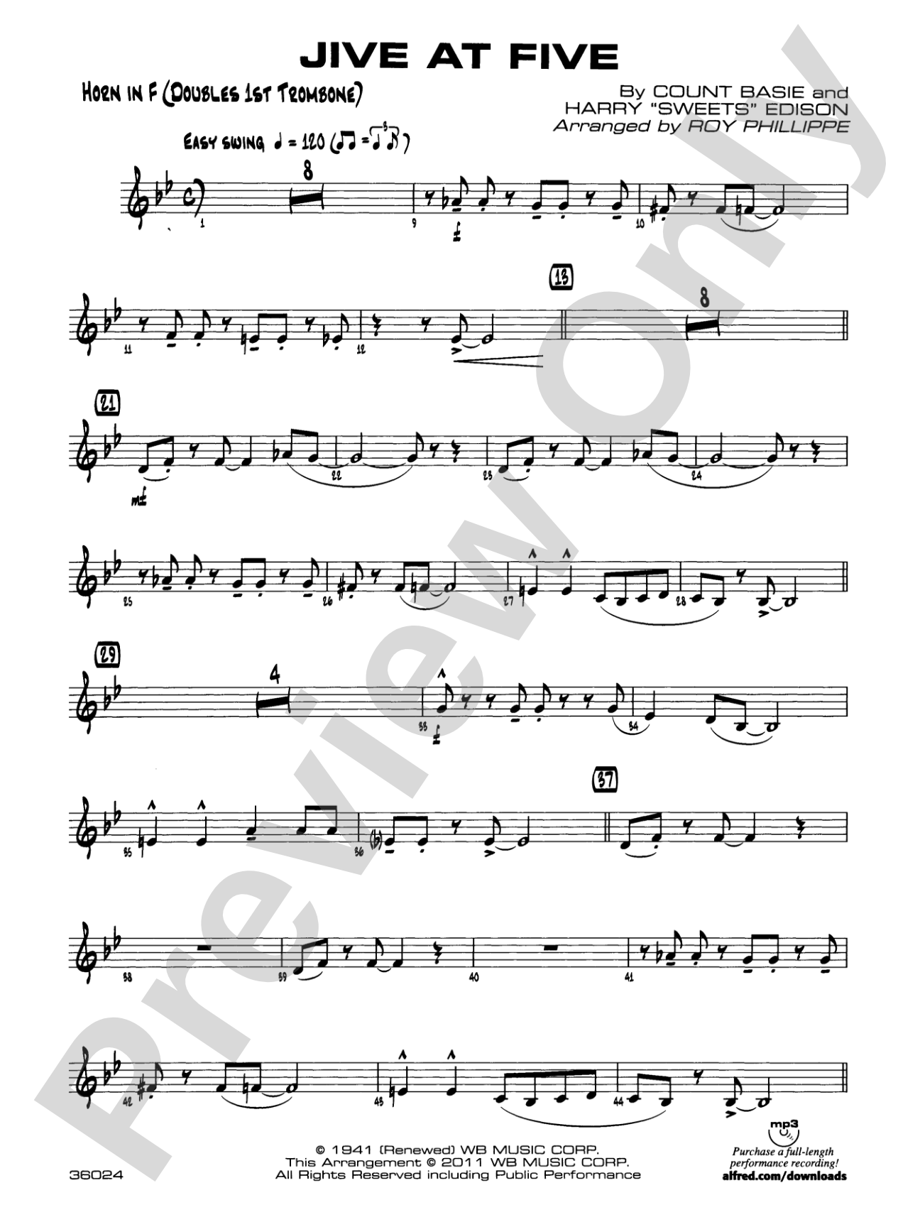 Jive at Five: 1st F Horn