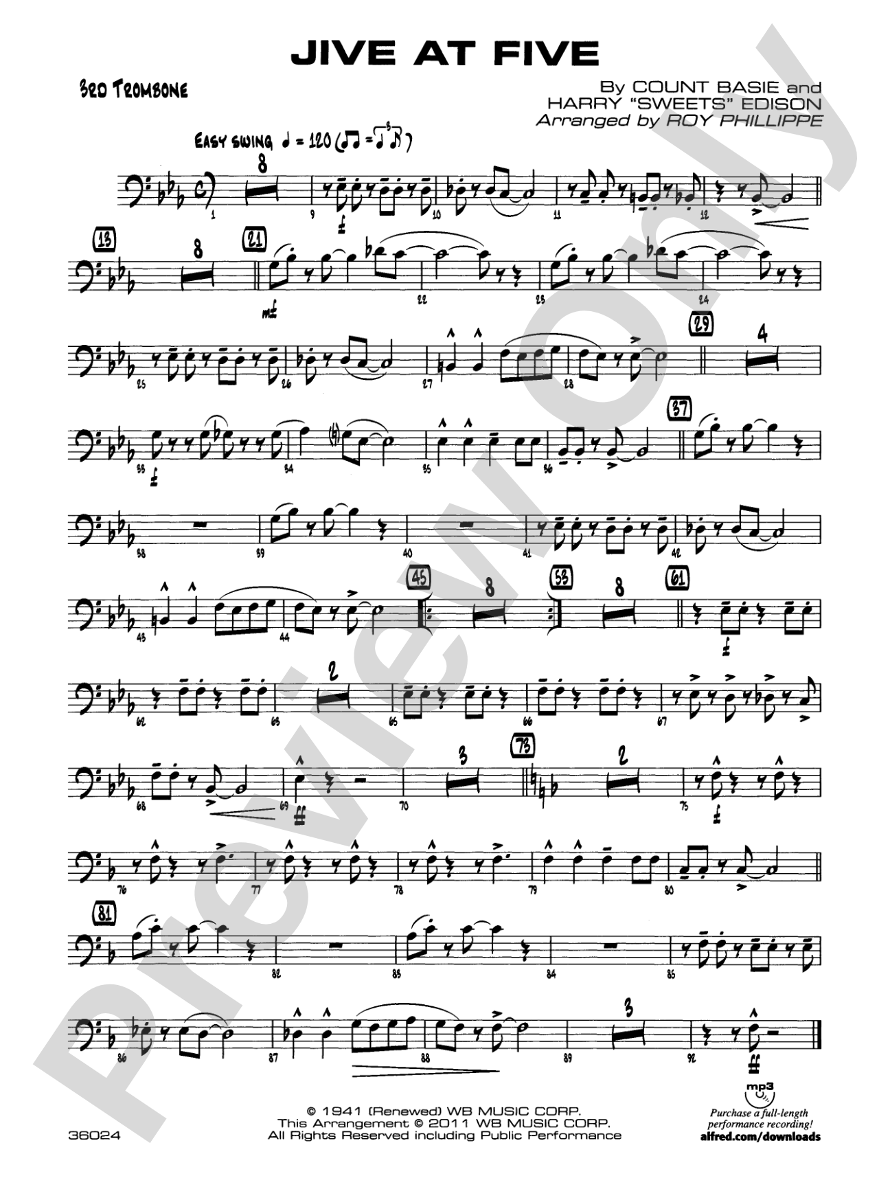 Jive at Five: 3rd Trombone