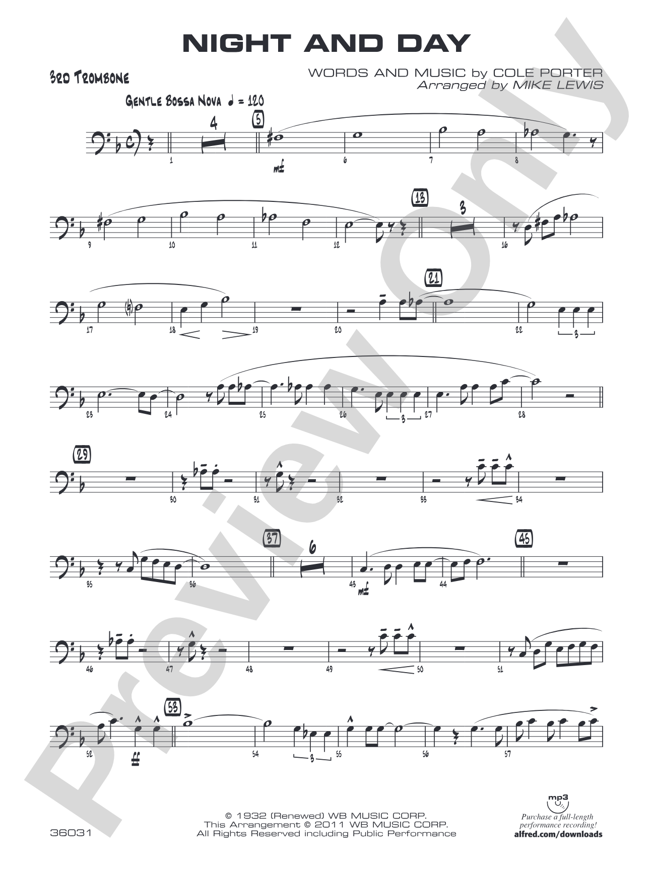 Night and Day: 3rd Trombone