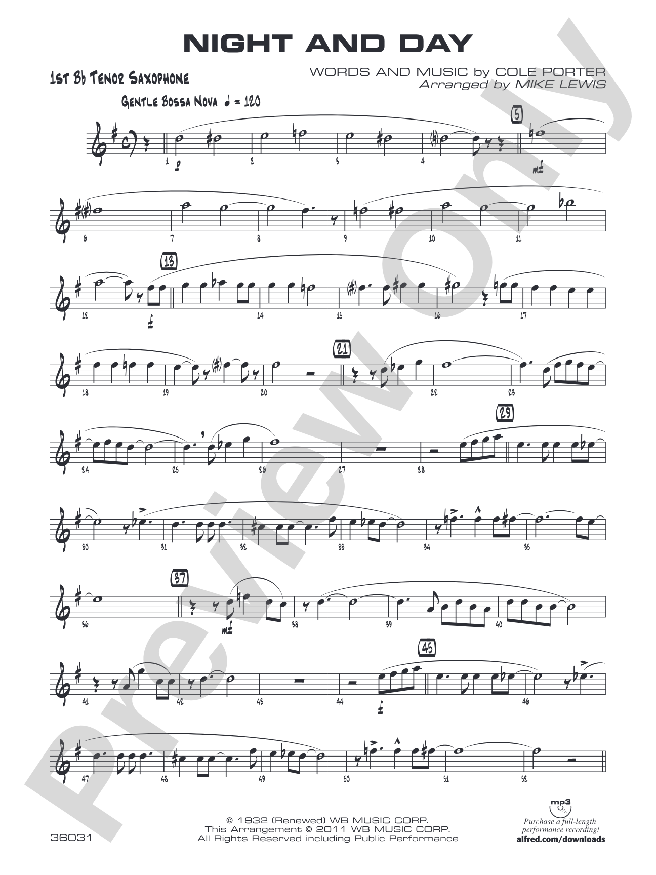 Night and Day: B-flat Tenor Saxophone
