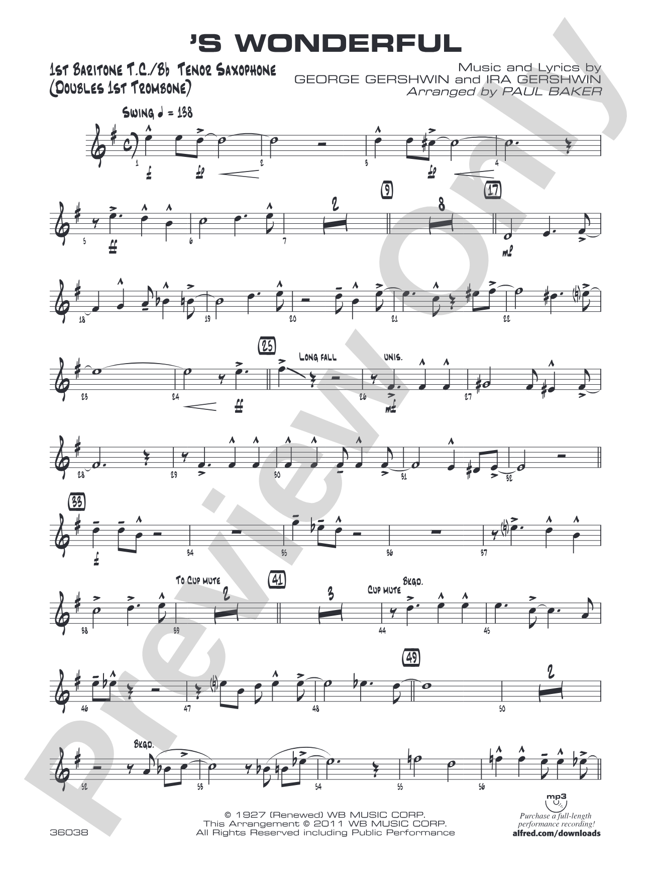 'S Wonderful: Baritone T.C.