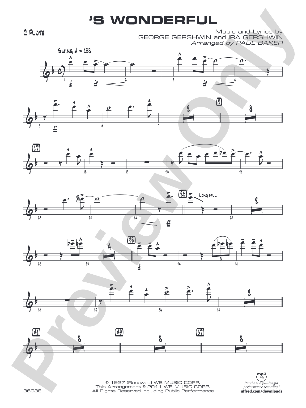 'S Wonderful: Flute