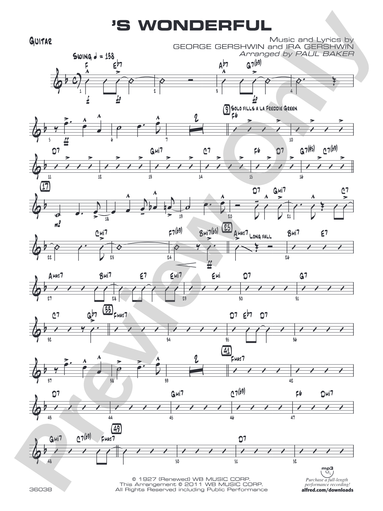 'S Wonderful: Guitar