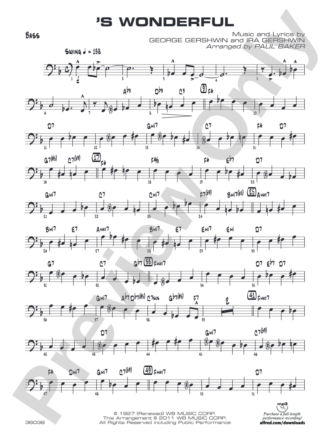 'S Wonderful: String Bass